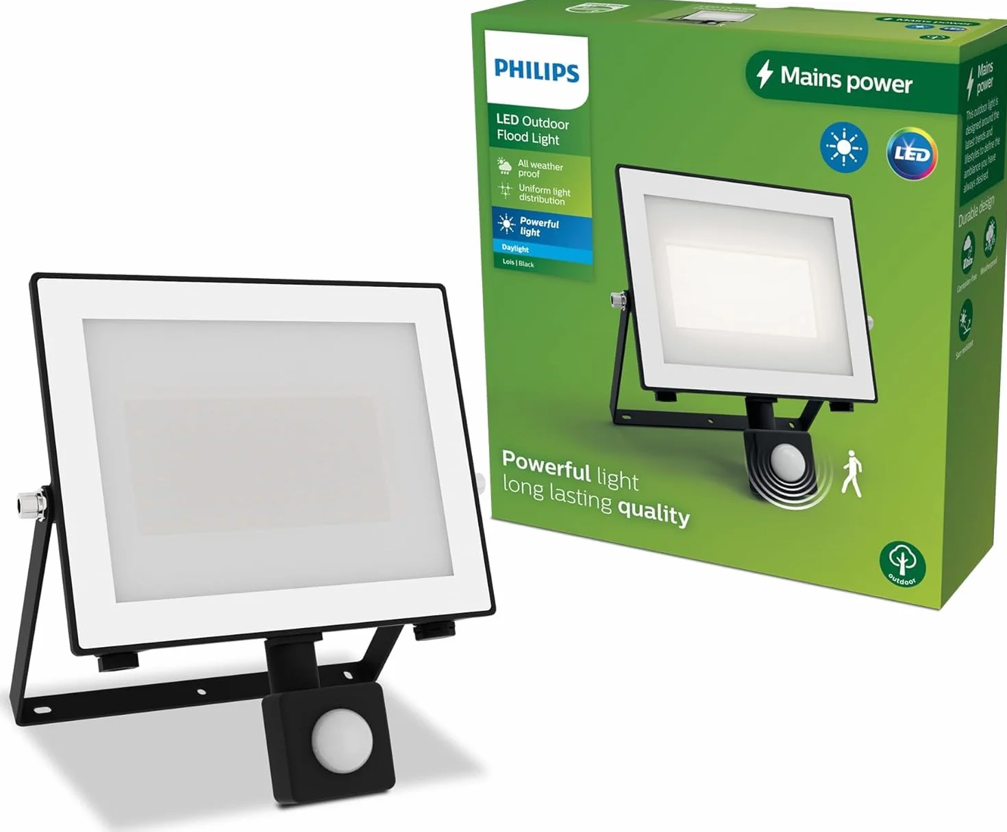 Philips Lois Projecteur Extérieur 50W 5000K Noir