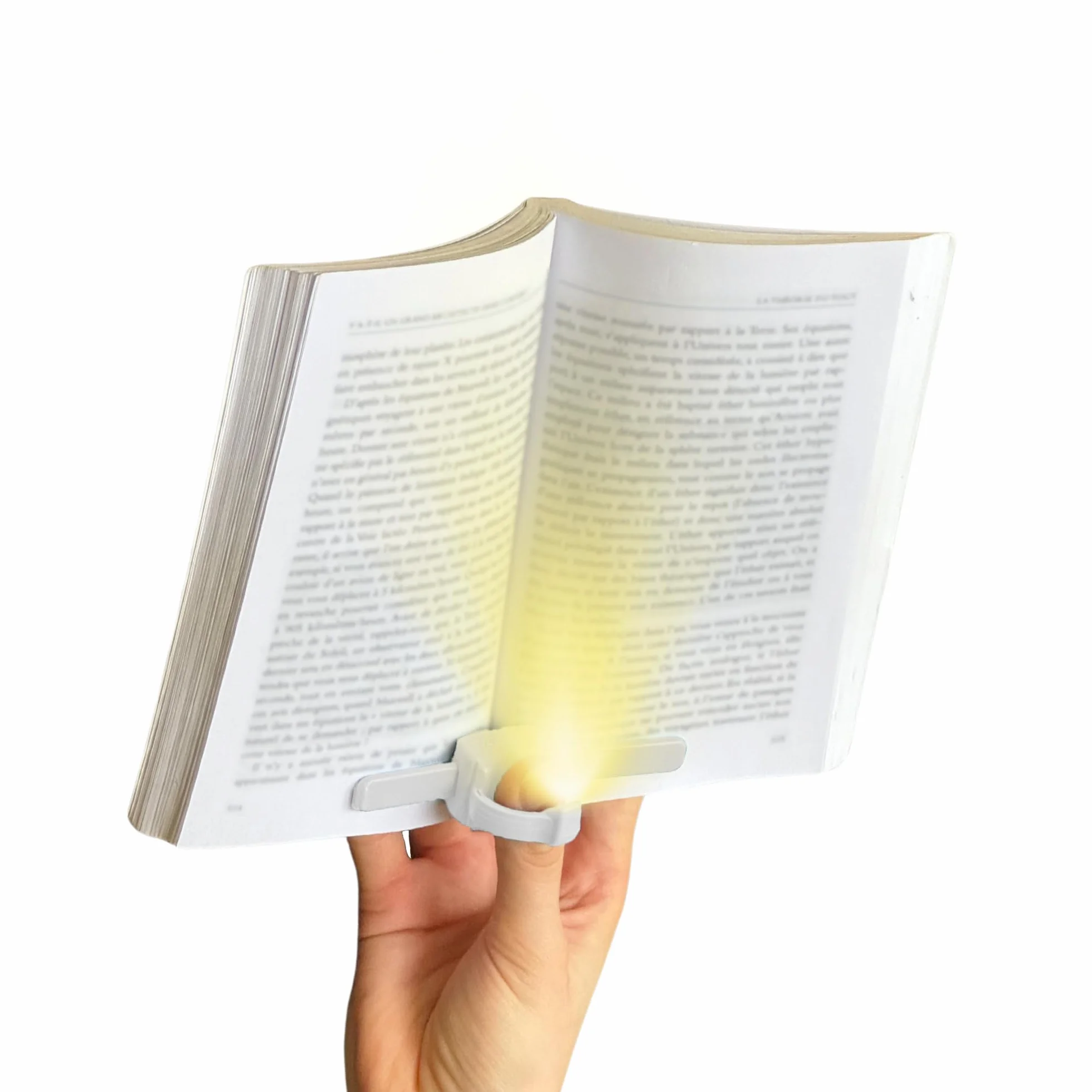 Lizia Lampe de lecture LED rechargeable Support de livre ergonomique Blanc