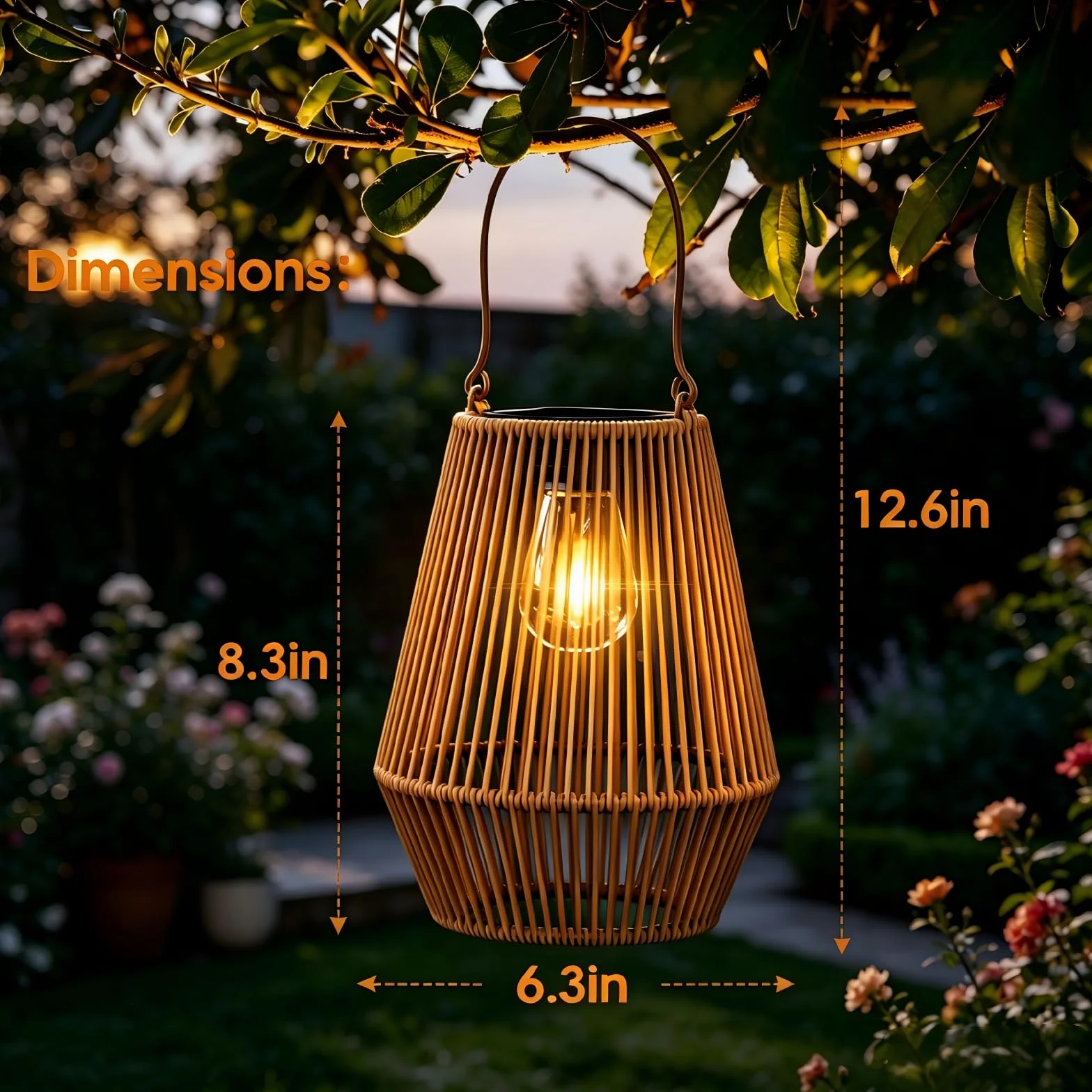 KagoLing Lanterne Solaire Exterieur Jardin IP65 Suspendre pour Noël Halloween Balcon