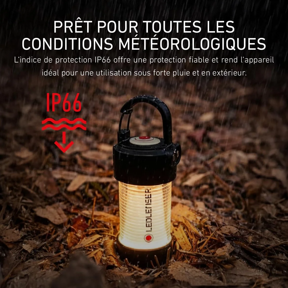 Ledlenser ML4 LED Lanterne Rechargeable 300 Lumens 40h Autonomie Lumière Rouge