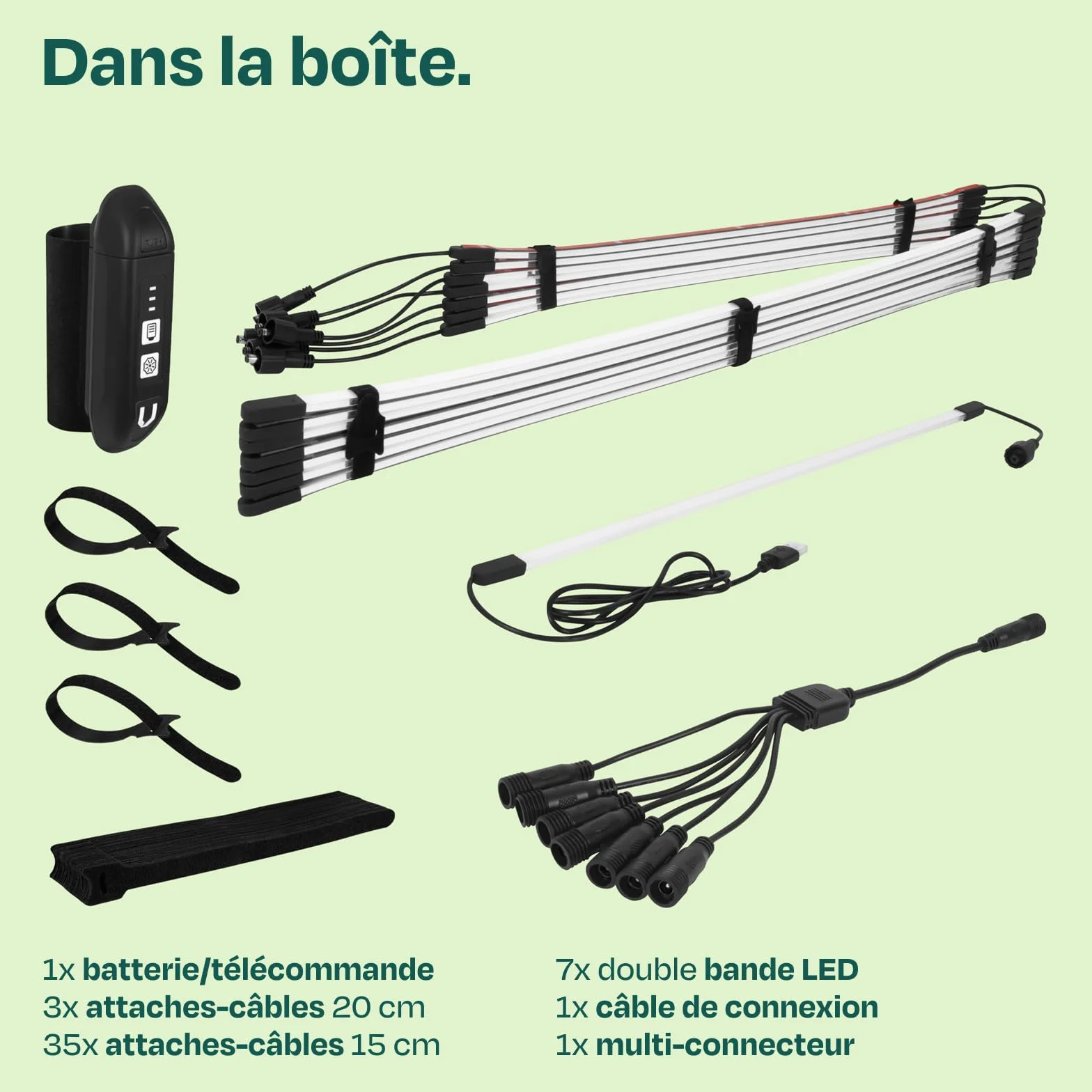 VONROC Éclairage LED Parasol Rechargeable 15 Bandes LED Batterie 2600 mAh Lumière Extérieure Jardin Terrasse Camping GP855AA