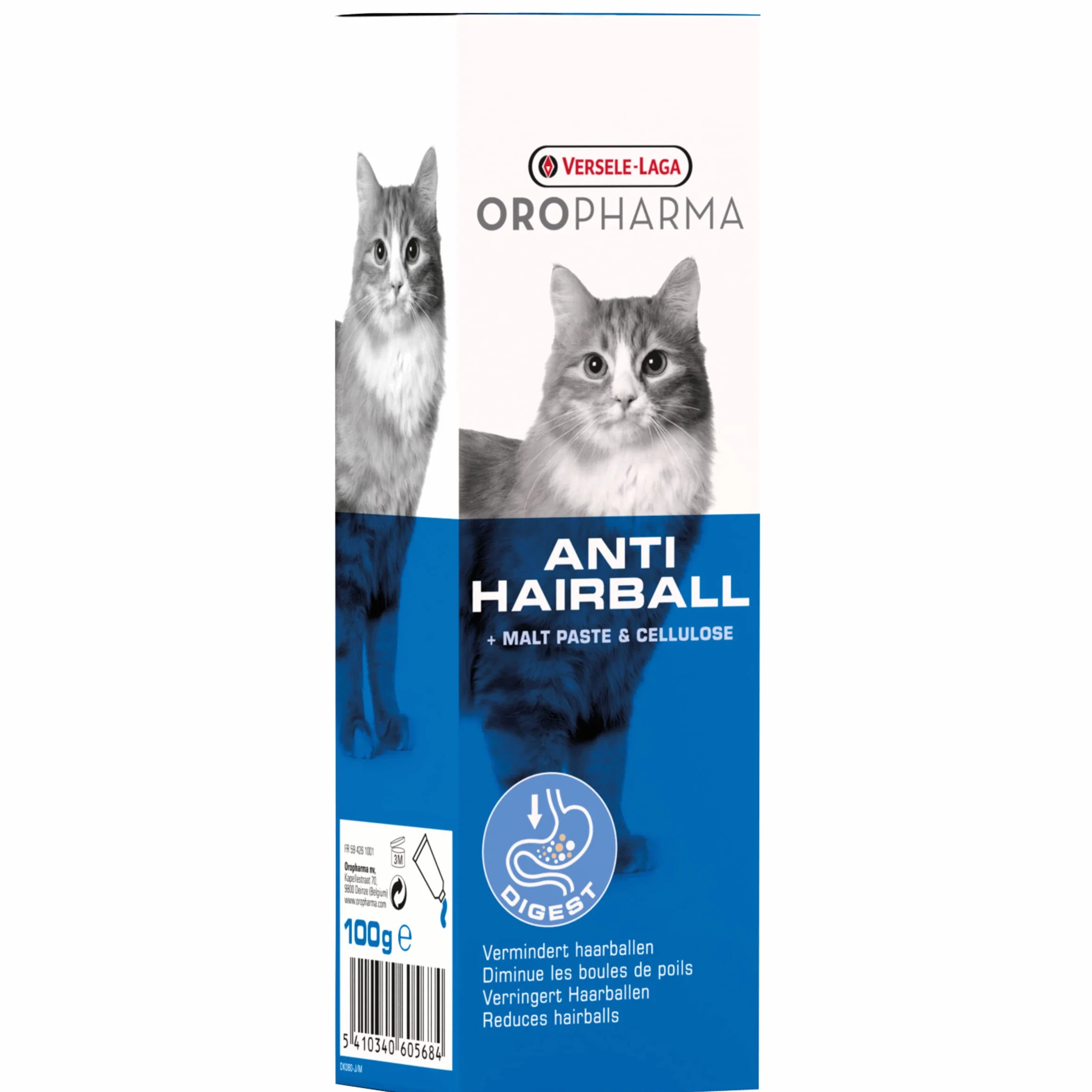 VERSELE-LAGA Oropharma Anti Hairball Pâte pour Chat Prévention Boules de Poils 100g