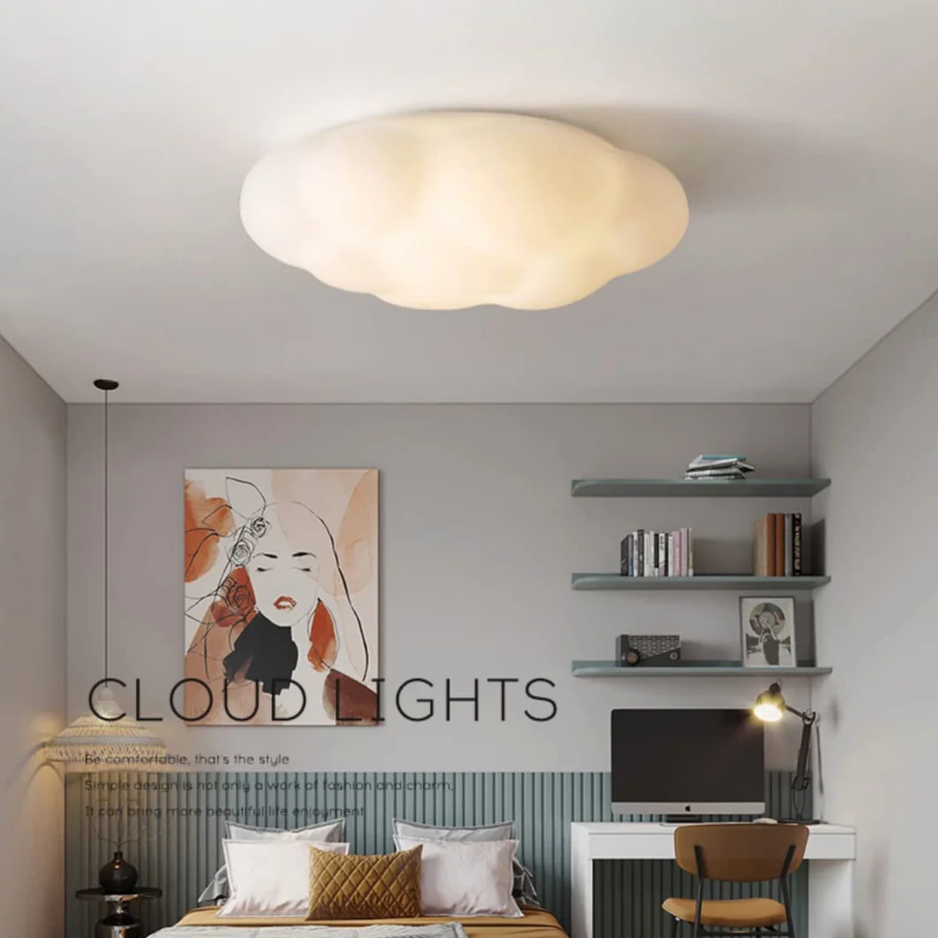 Lustre LED Nuage 36W Gradable 11,9" pour Chambre Enfant