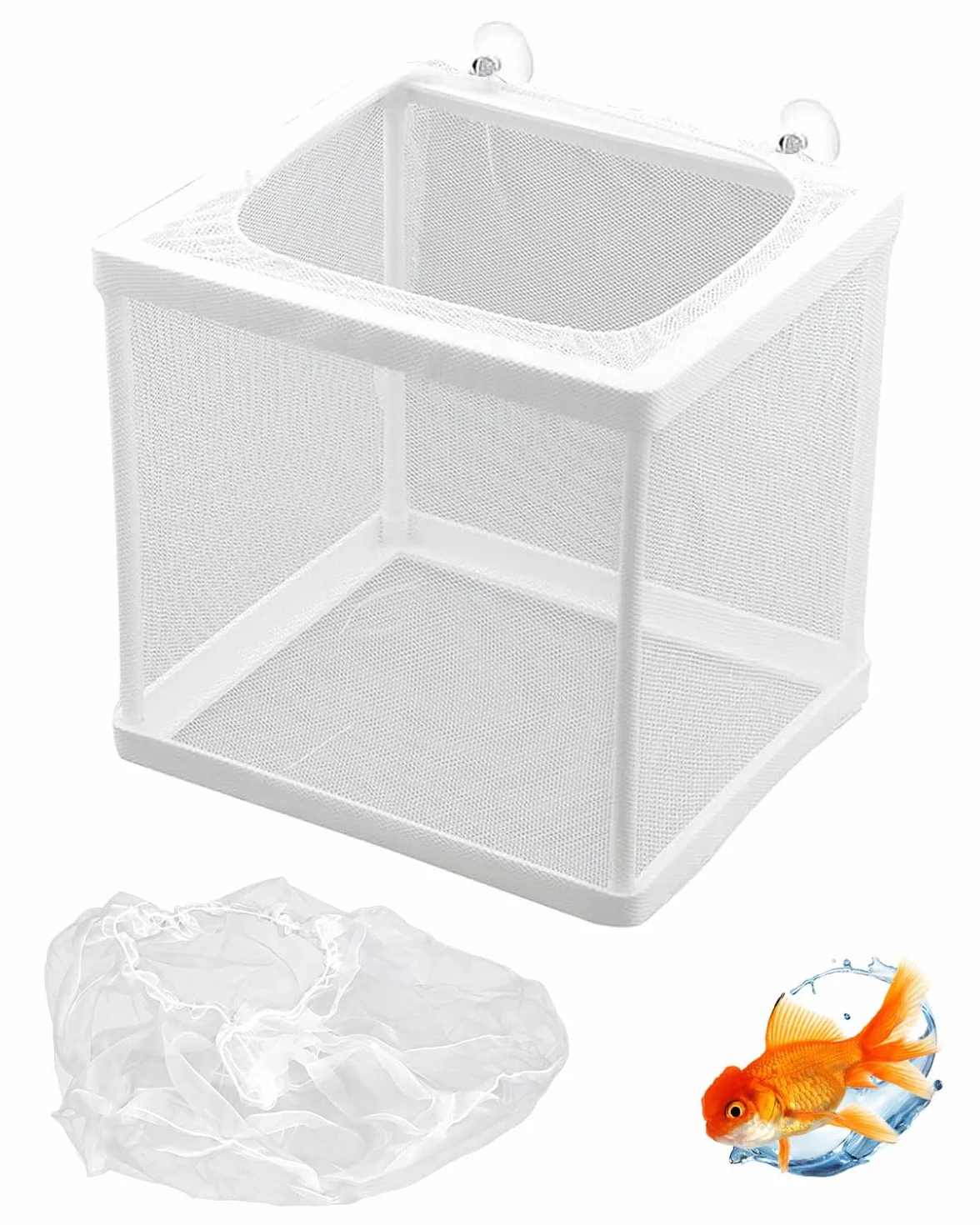 Boîte d’Élevage de Poissons, Aquarium Incubateur Filet, Séparation et Isolation pour Poisson Bébé