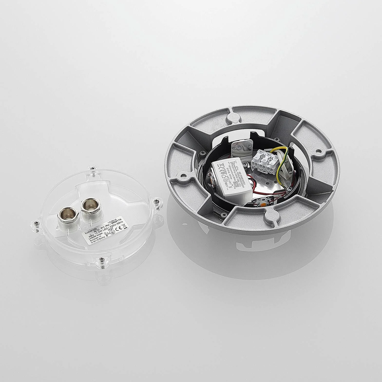 Projecteur d’extérieur LED Jeffrey Gris Aluminium 1 lampe pour jardin terrasse