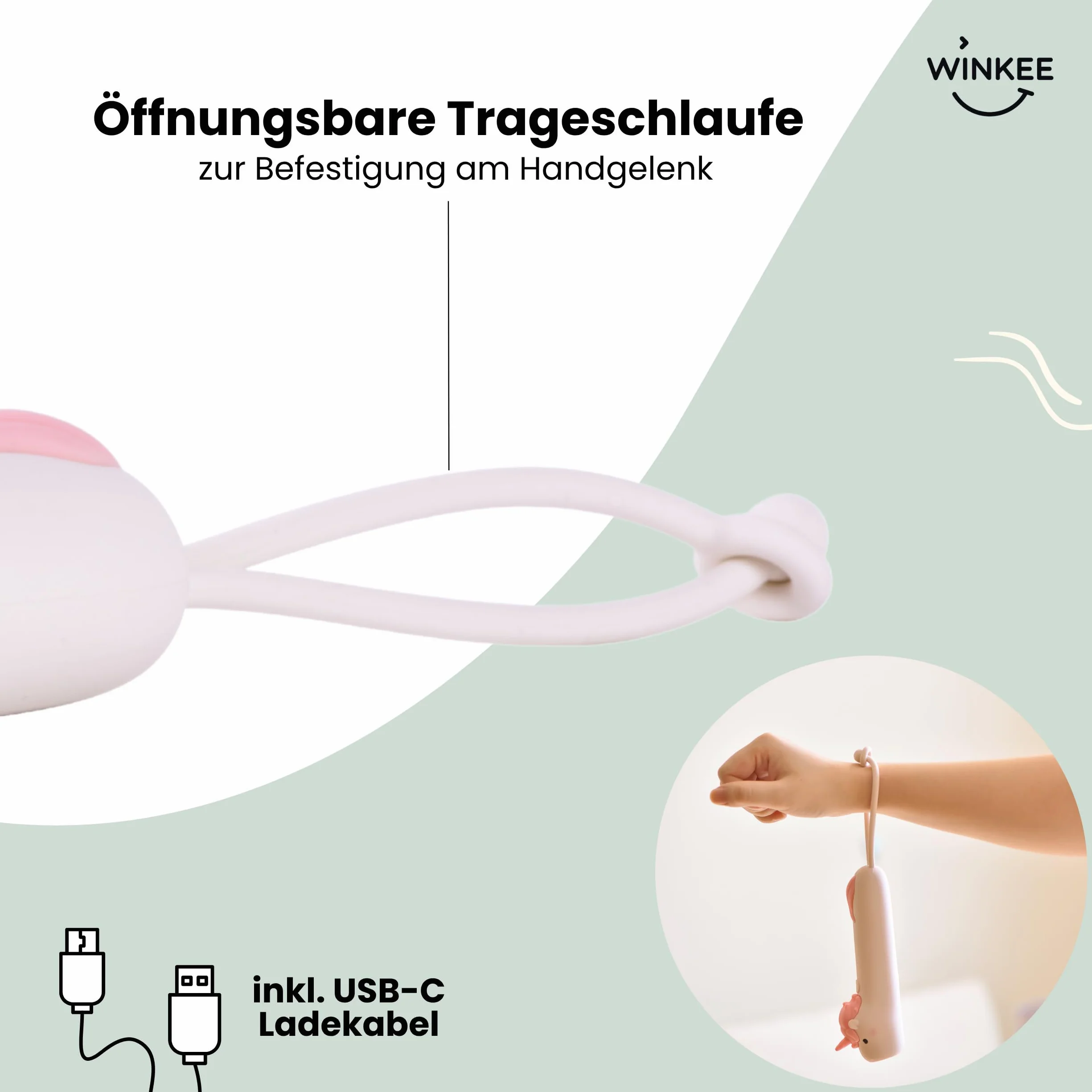 Winkee Lampe Torche Enfant Rechargeable LED Silicone Licorne Camping Randonnée Voyages Batterie Intégrée 12 h Autonomie