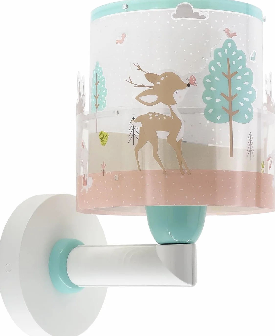 Dalber Applique Murale Enfant Loving Deer Cerf Rose E27