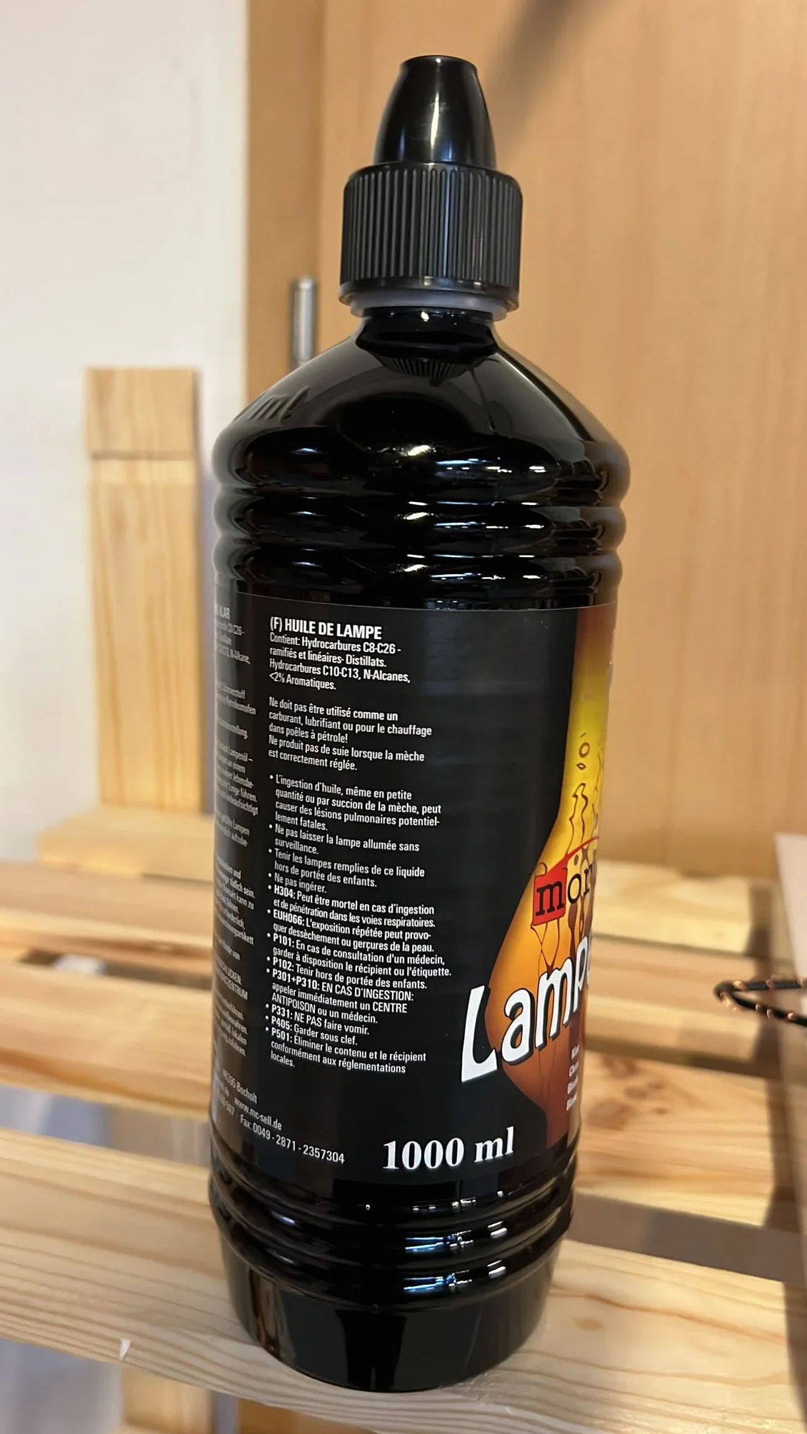 Huile pour lampes à huile Flambeau en bambou 1 l Moritz