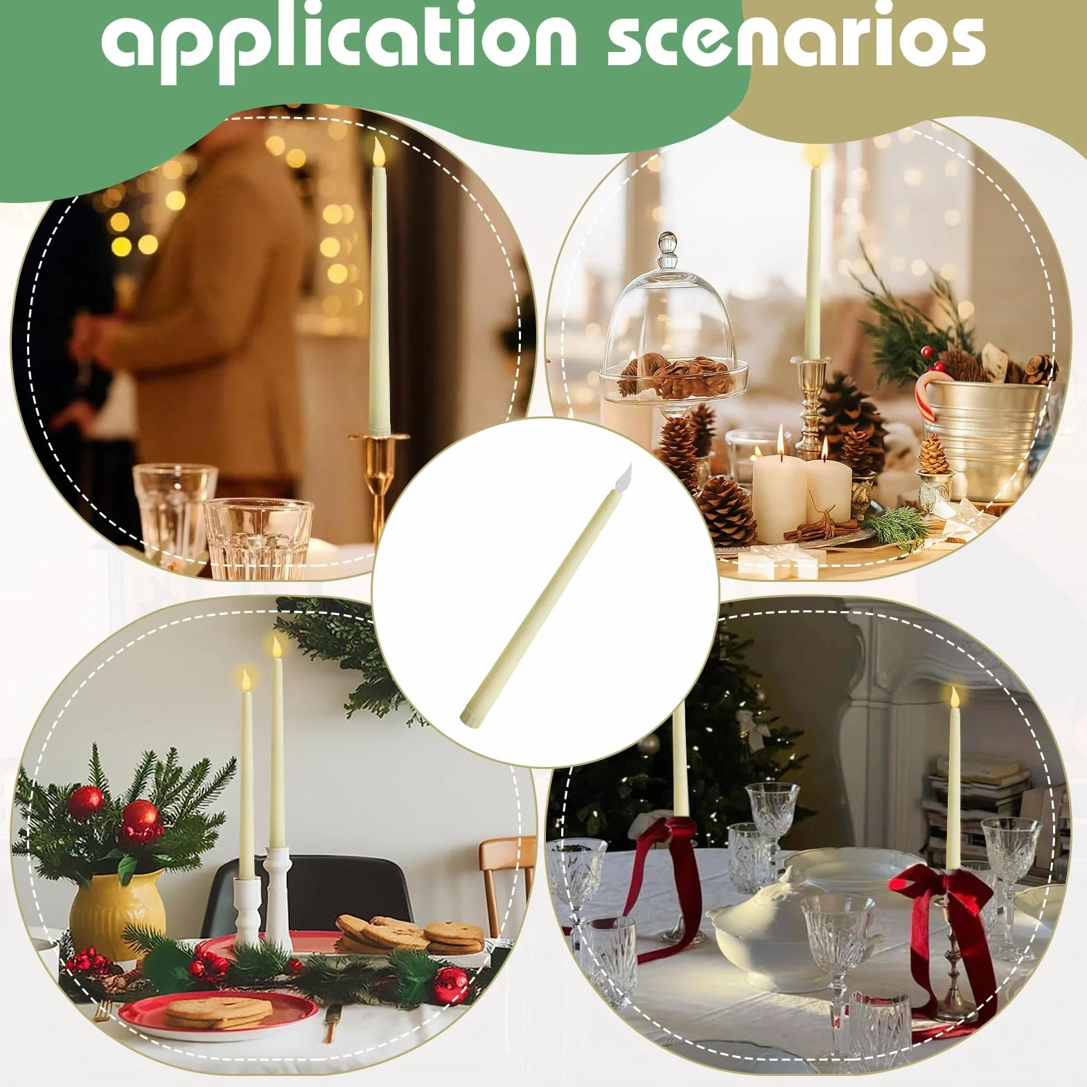 Bougie LED Flamme Vacillante 12 Pièces, Fausse Bougie Lumière Chaude pour Décoration Maison Noël
