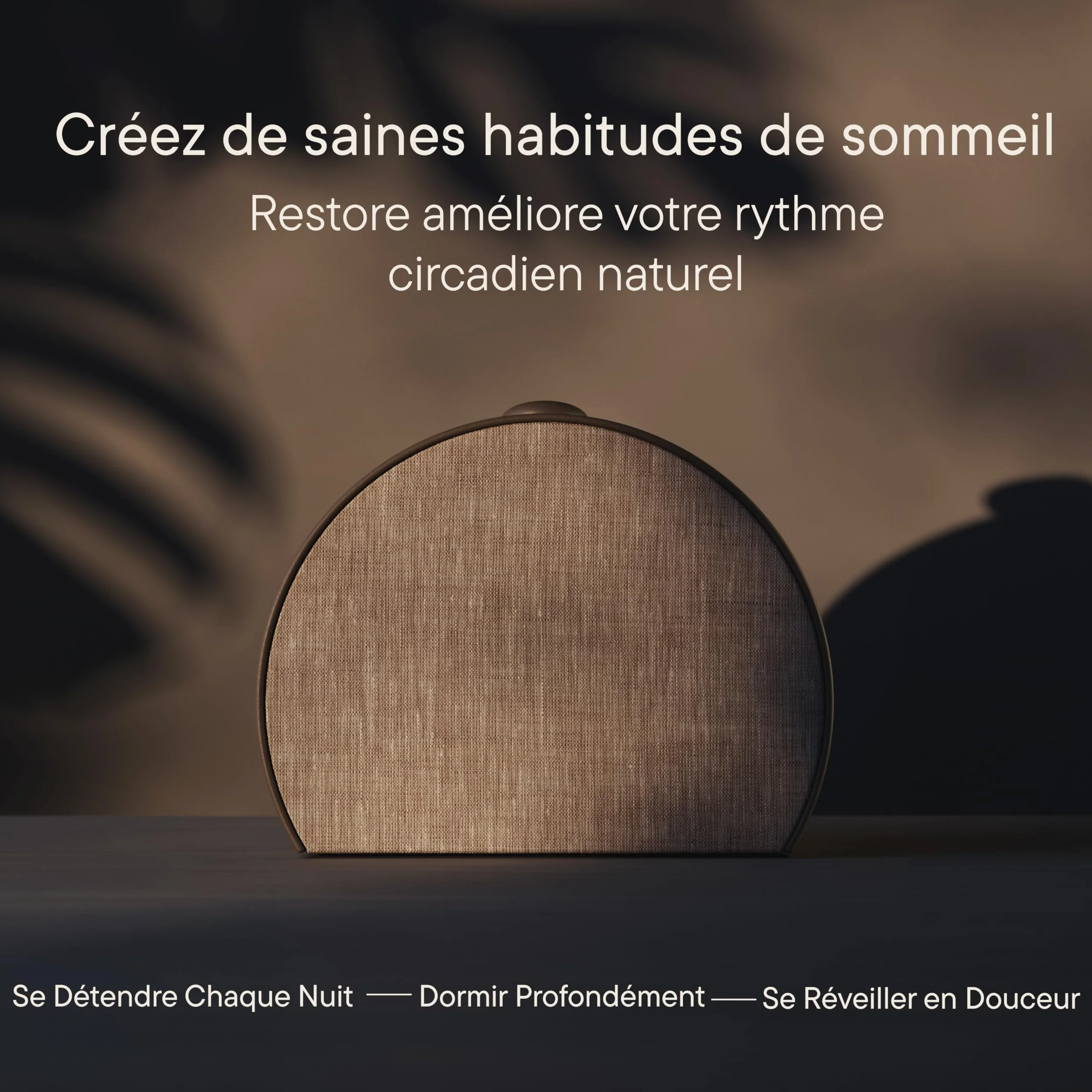 Hatch Restore 3 Réveil simulateur d’Aube et réveil Lumineux avec Machine à Sons et lumière Intelligente – Bruit Blanc, Routine de Sommeil sans écran