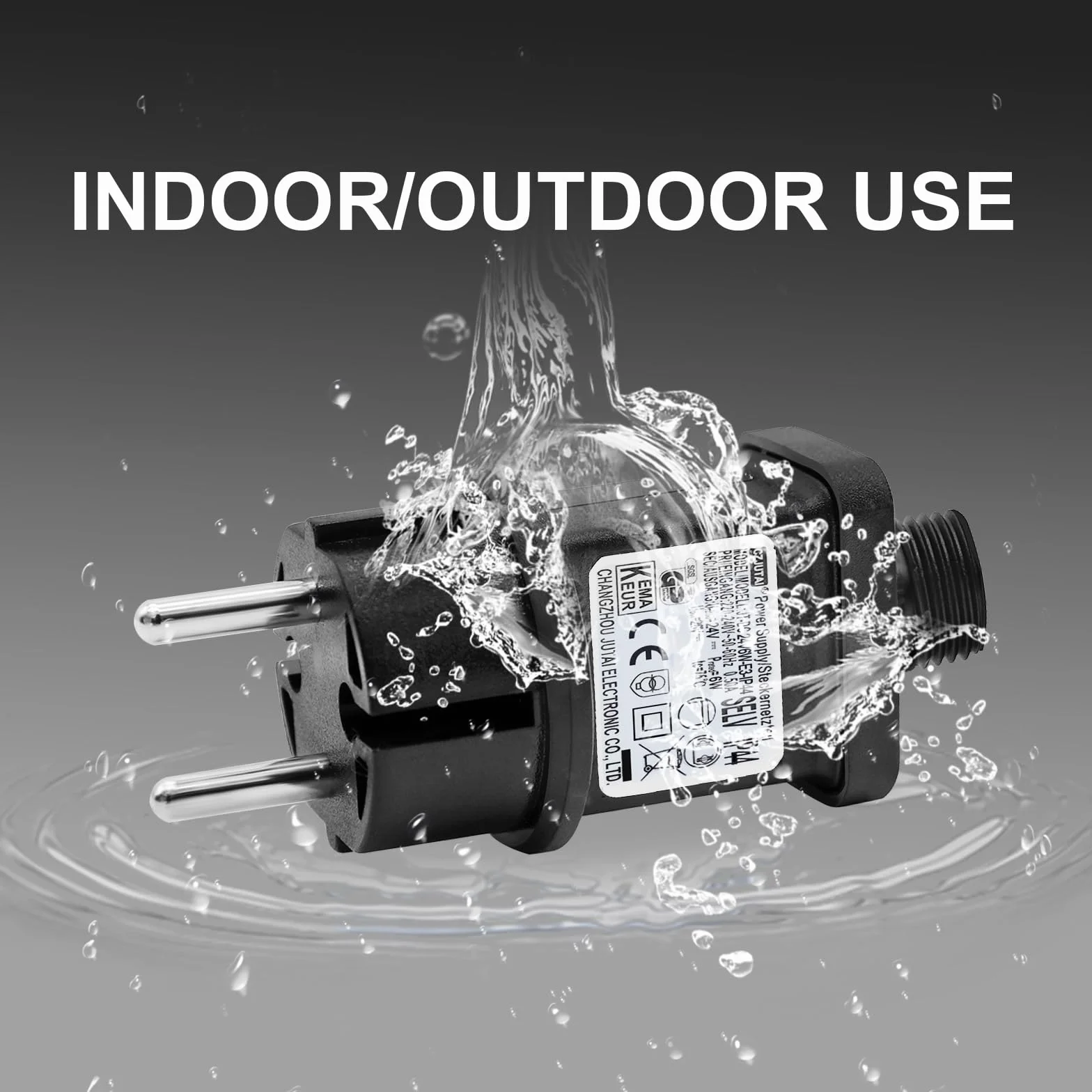 Transformateur LED 24V 6W IP44 CZJUTAI Alimentation pour éclairage de Noël