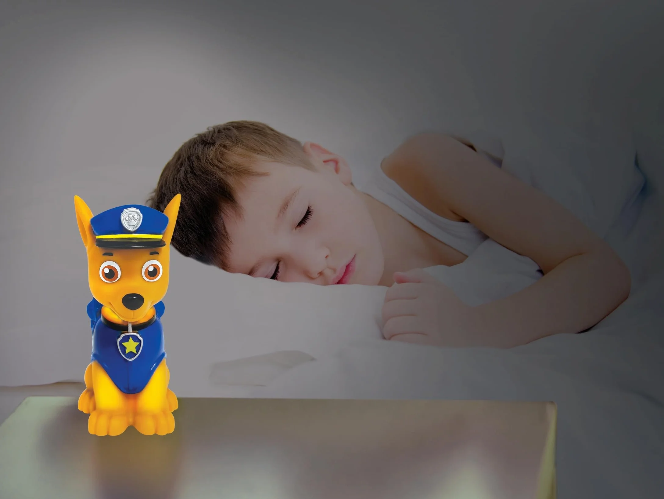 Lexibook Paw Patrol Veilleuse de Poche LED Chase pour chambre d'enfants, changement de couleurs, Bleu/Beige