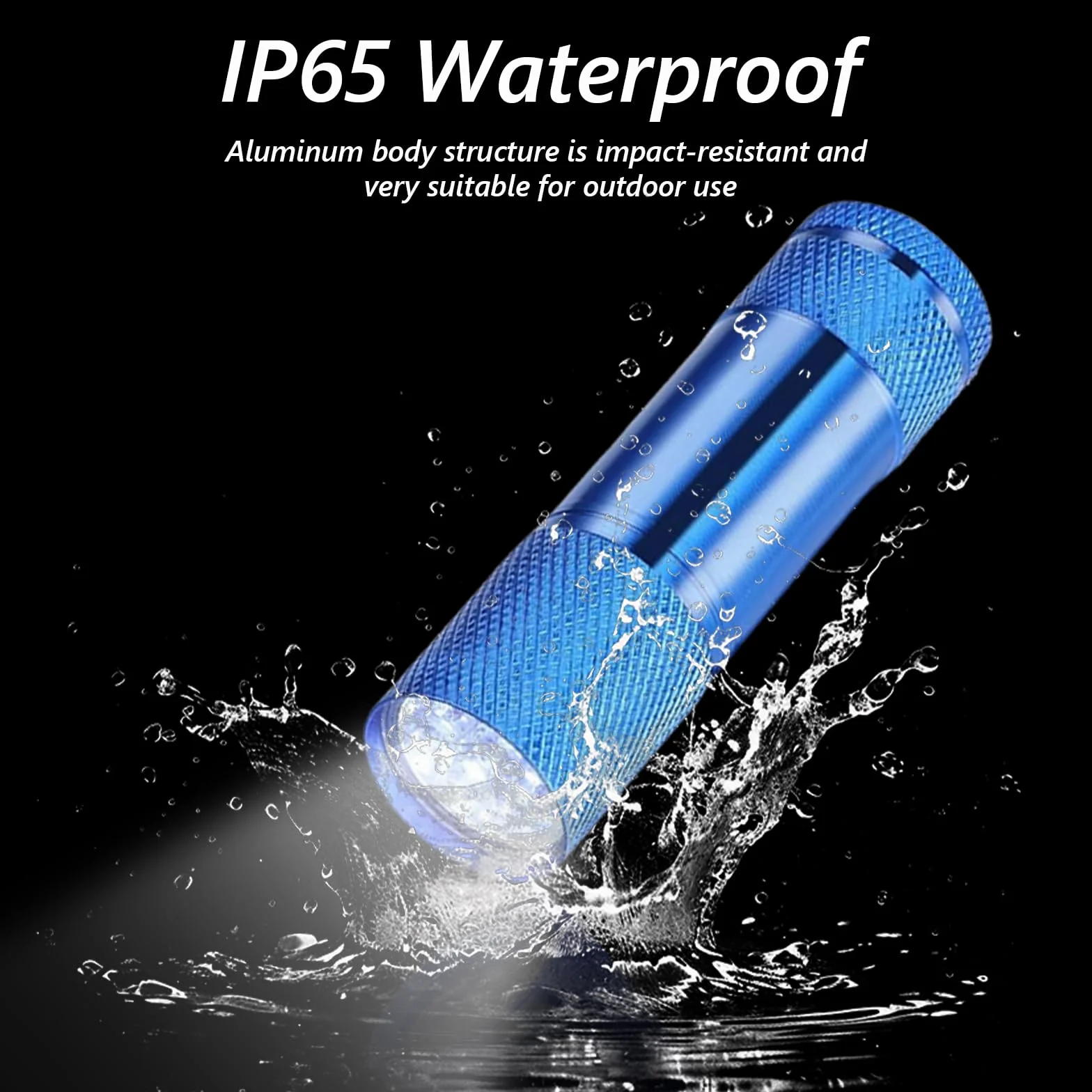 flintronic 5 Pièce Mini Lampe de Poche LED Aluminium avec 15 Piles AAA Étanche
