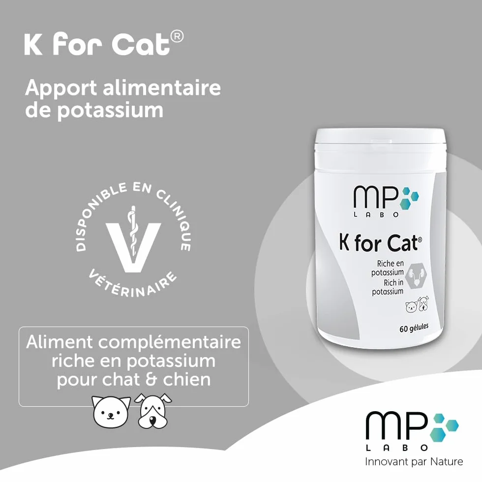 MP Labo K for Cat 60 Gélules Riche en Potassium pour Chien et Chat
