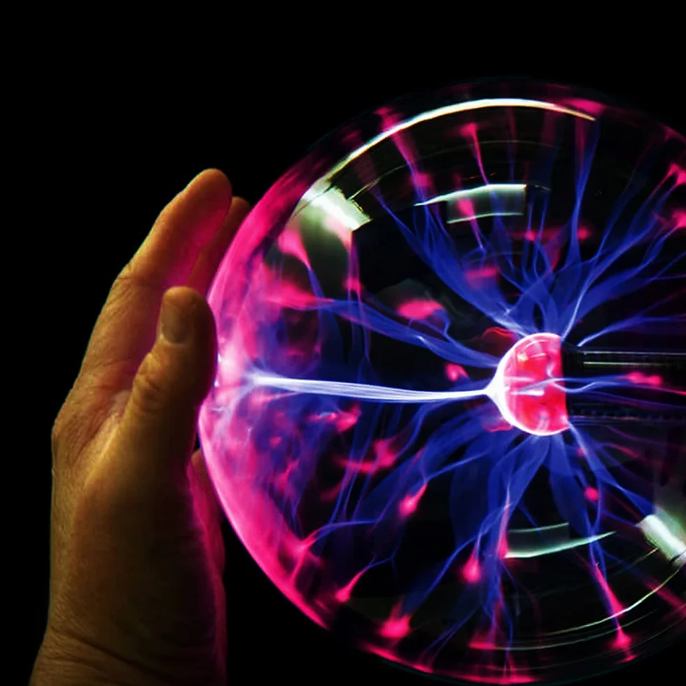 Lampe Plasma Géante 20 x 29,5cm MAX PBL20, Boule Magique Tactile Sensible au Toucher et à la Musique, Résiste aux Rayures
