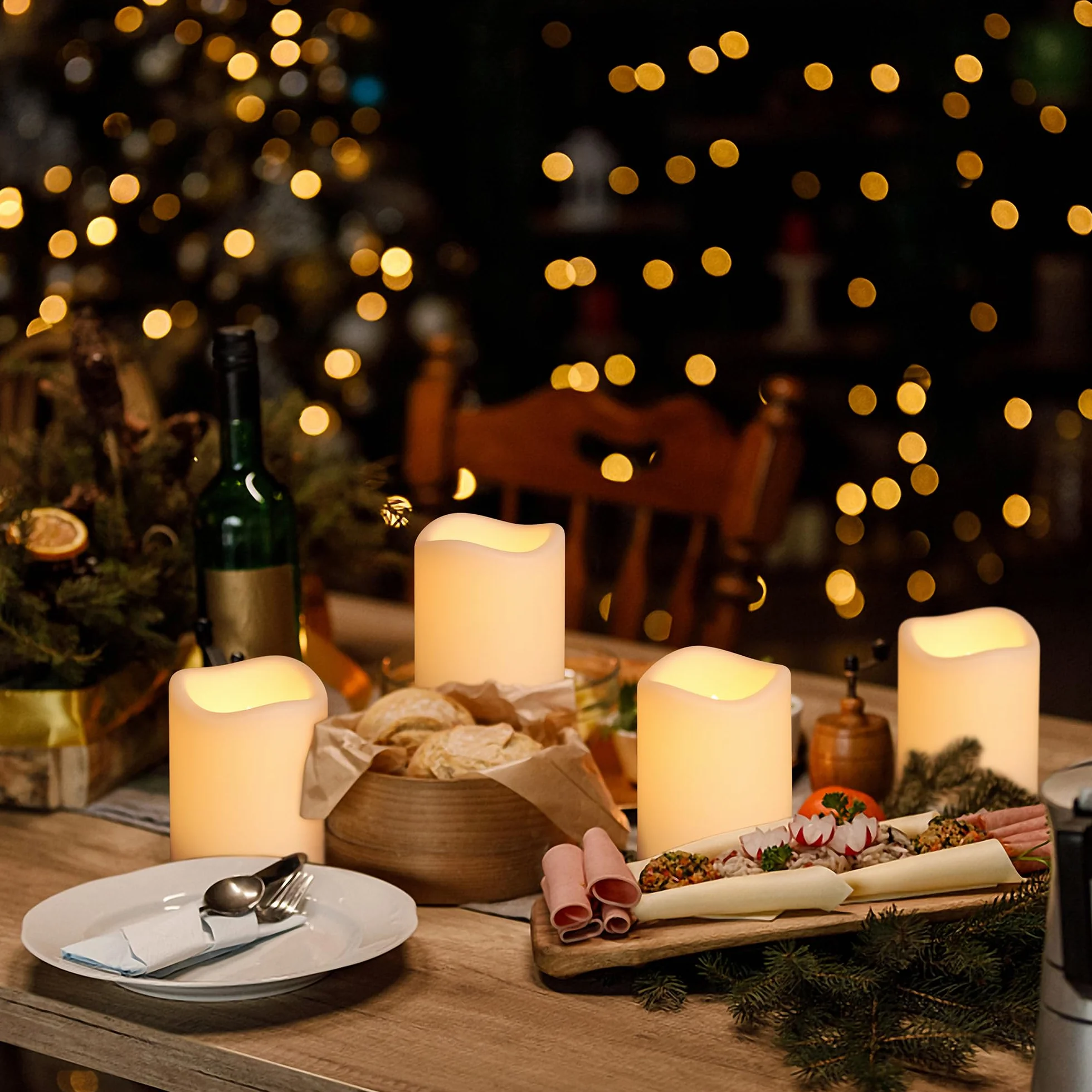 Lot de 9 bougies LED sans flamme avec télécommande - Minuterie - Étanche - Décoration intérieur extérieur