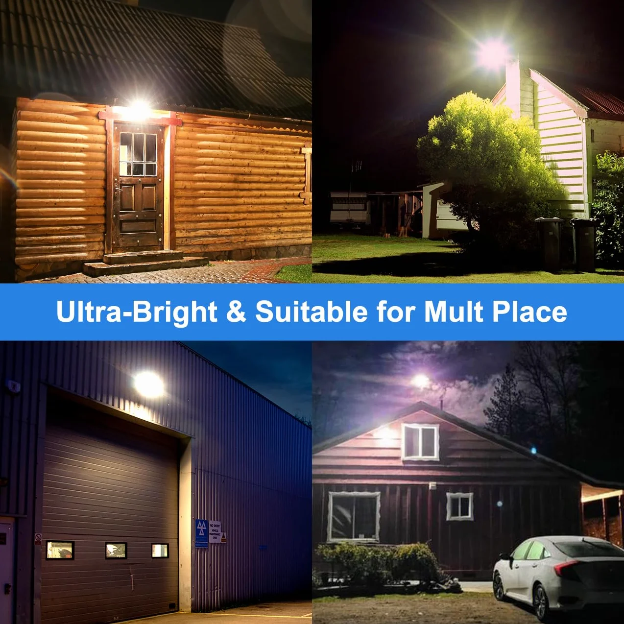 Lampadaires solaires extérieurs 8500K LED étanche mouvement détecteur télécommande sécurité