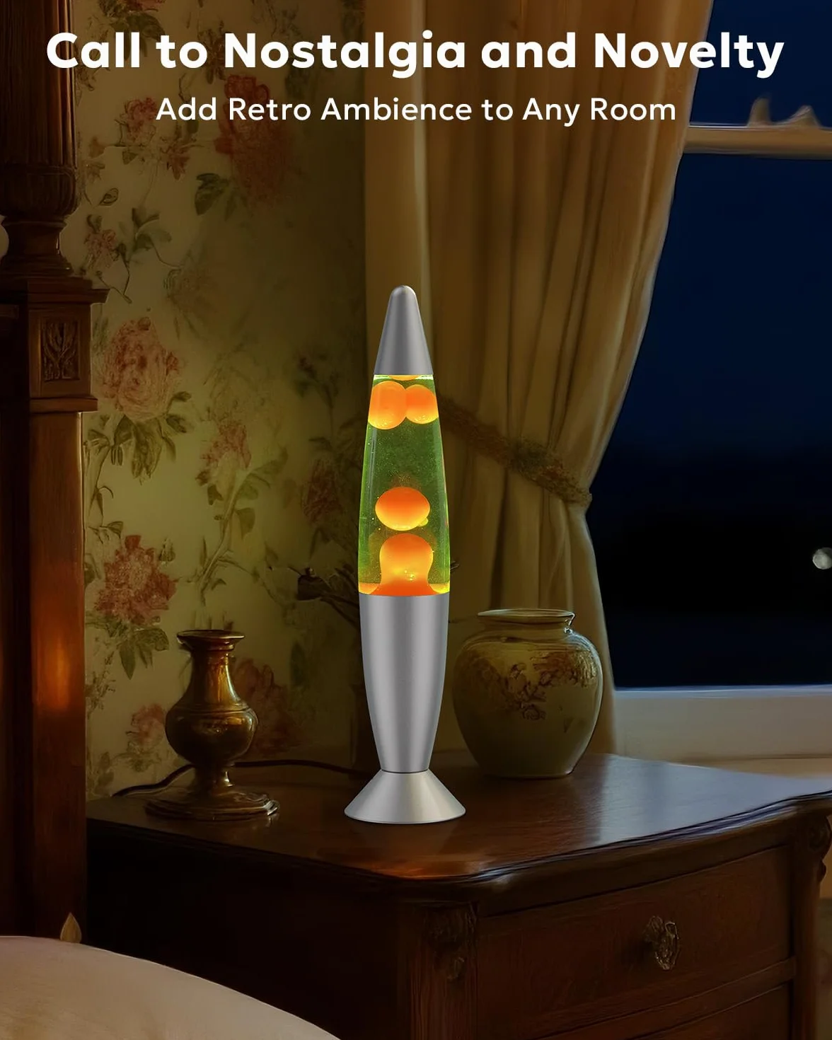 Lampes LED à mouvement liquide 34,8 cm, couleur changeante, blanc et orange, lumière d'ambiance