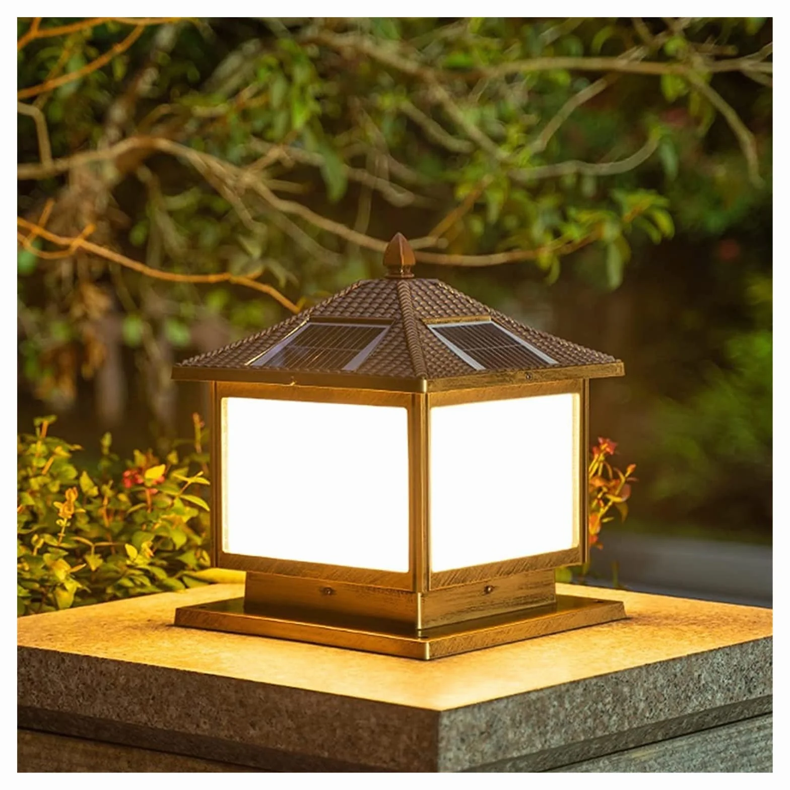 Lampadaire D'Extérieur Solaire Aluminium Hauteur 35 Cm