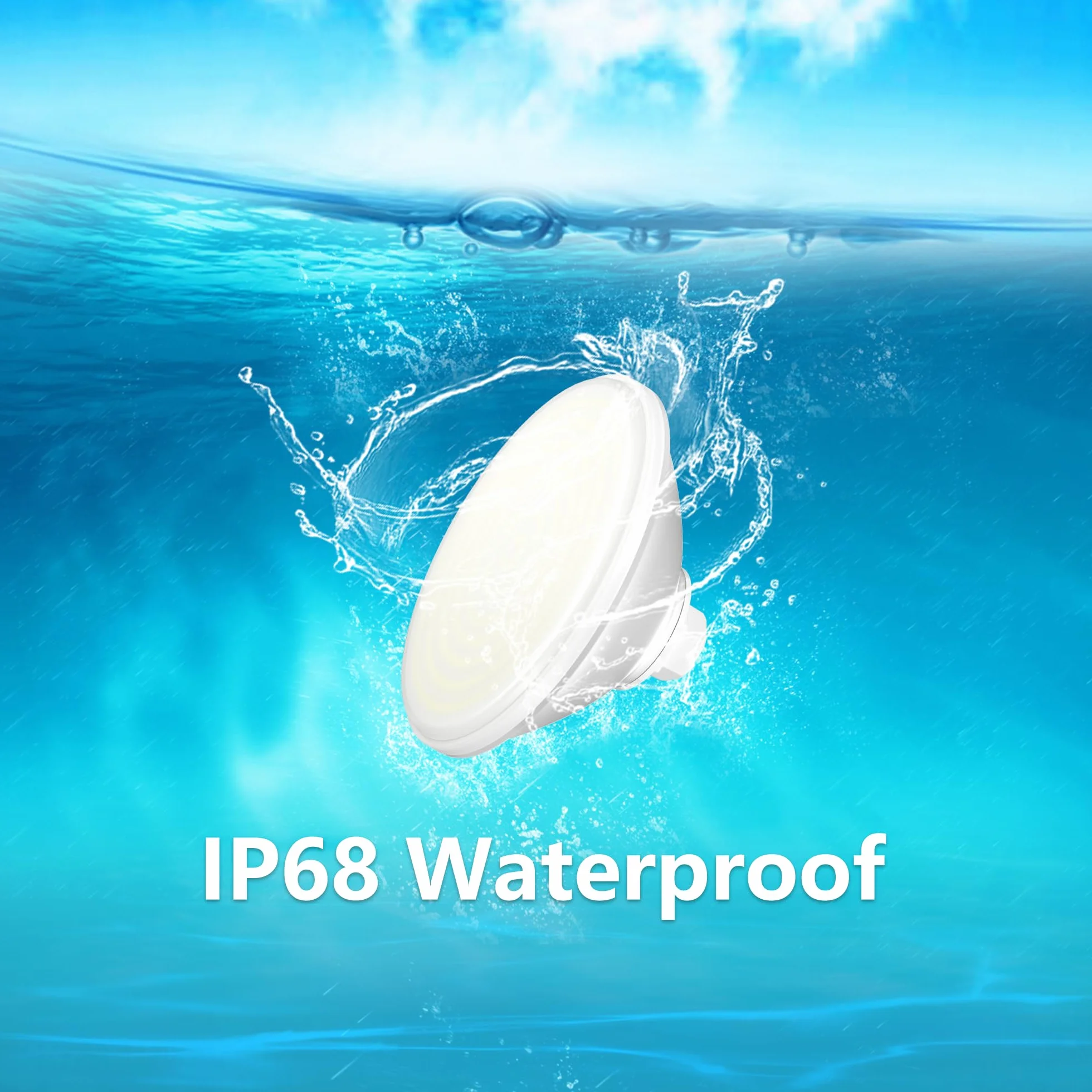 Projecteur Piscine LED PAR56 30W 3000lm IP68 Étanche 12V AC/DC Blanc Froid
