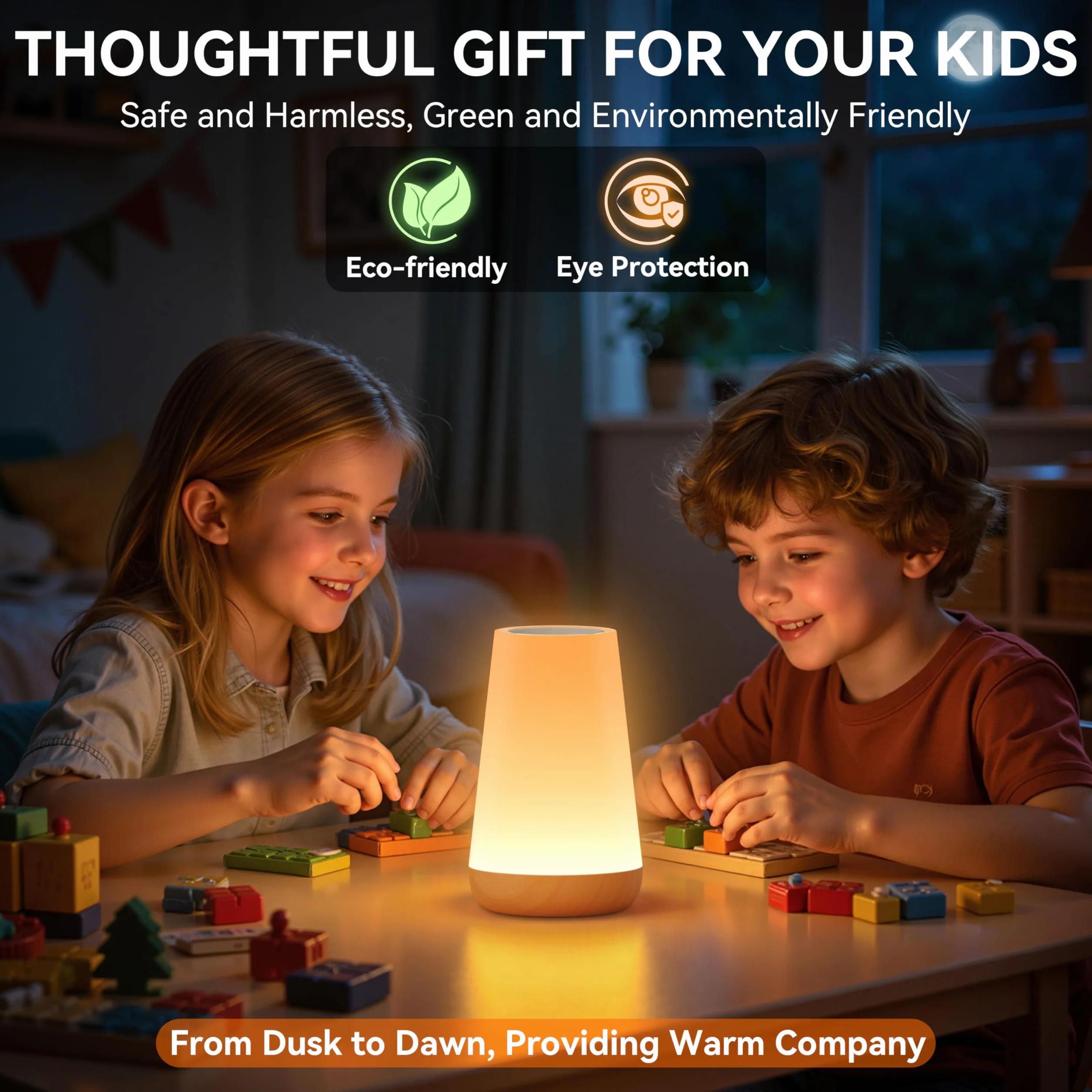 Auxmir Lampe de Chevet Tactile RGB 13 Couleurs 2500mAh Rechargeable USB sans Fil Télécommande