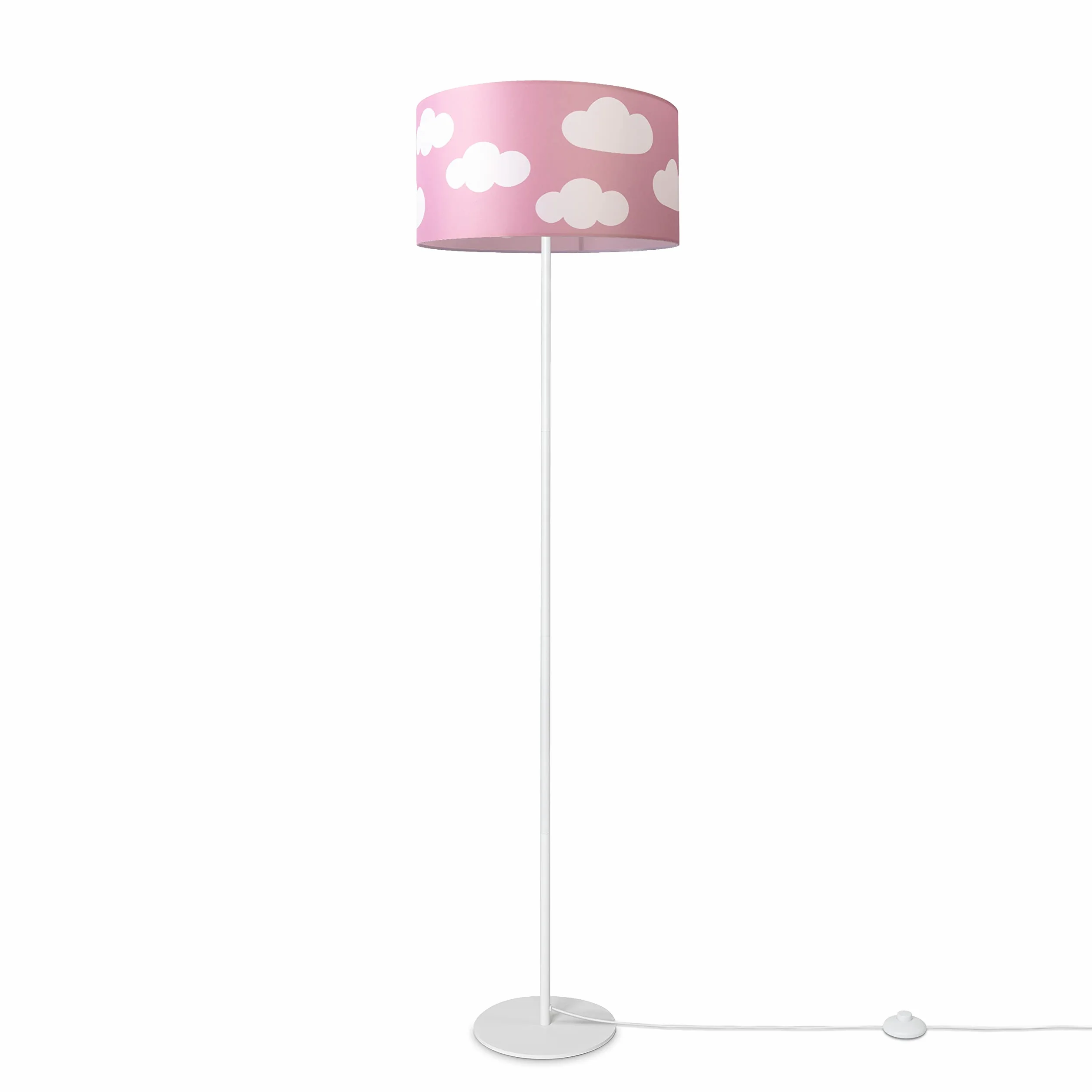 Paco Home Lampadaire Trépied Abat-Jour Tissu Rond Étoiles Lune E27