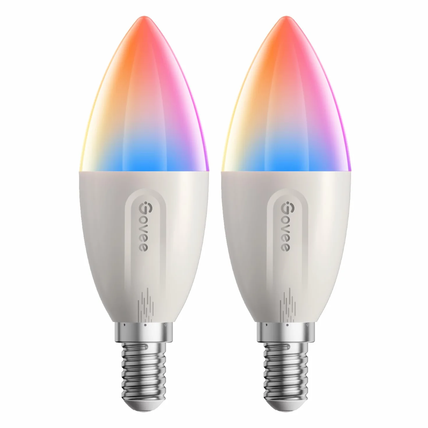 Govee Ampoule Connectée E14 RGBWW Compatible Matter Alexa Google Assistant 450 lm 4.8W Lot de 2