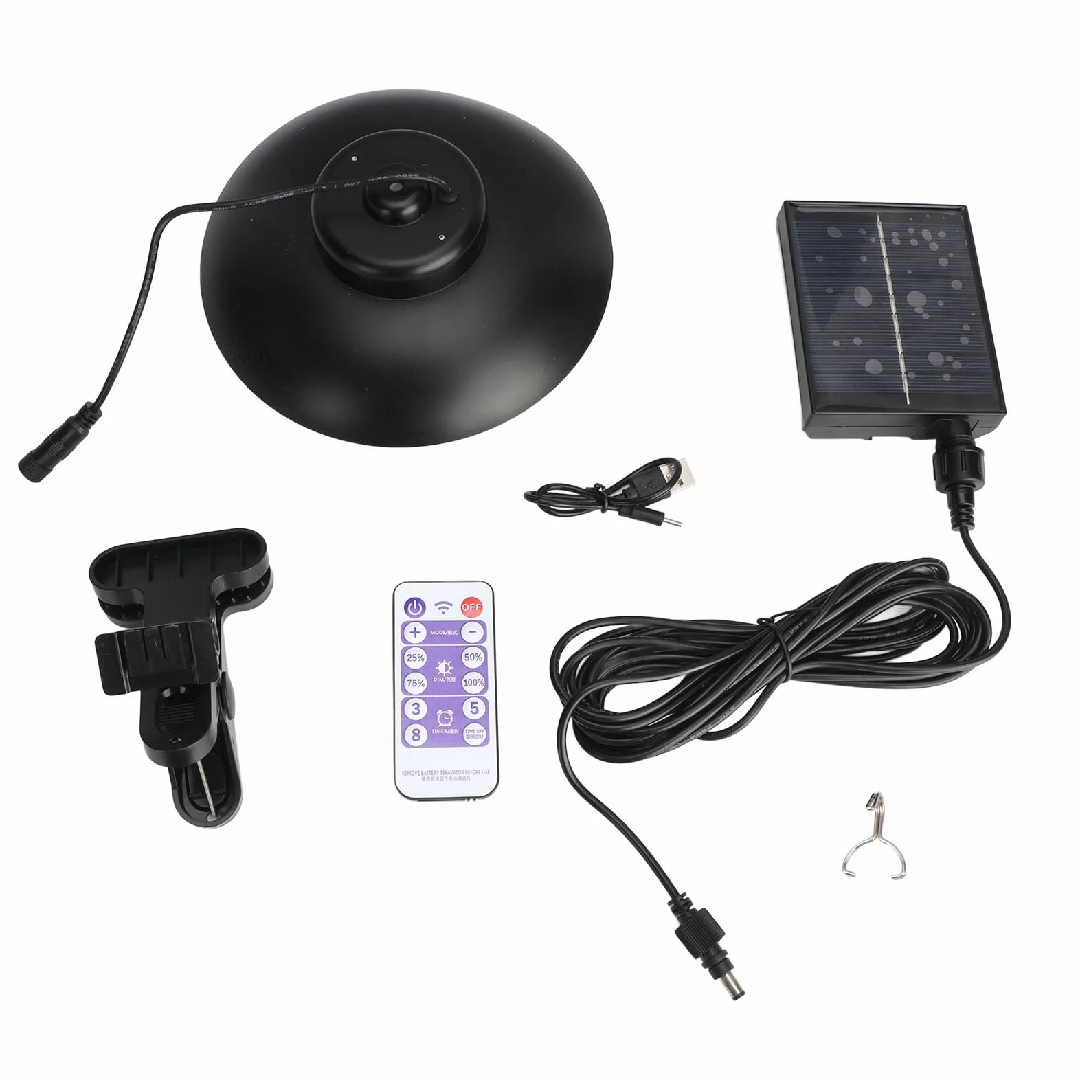 Lampes Solaires pour Parasol de Terrasse IP65 étanches Grande Taille à Pince