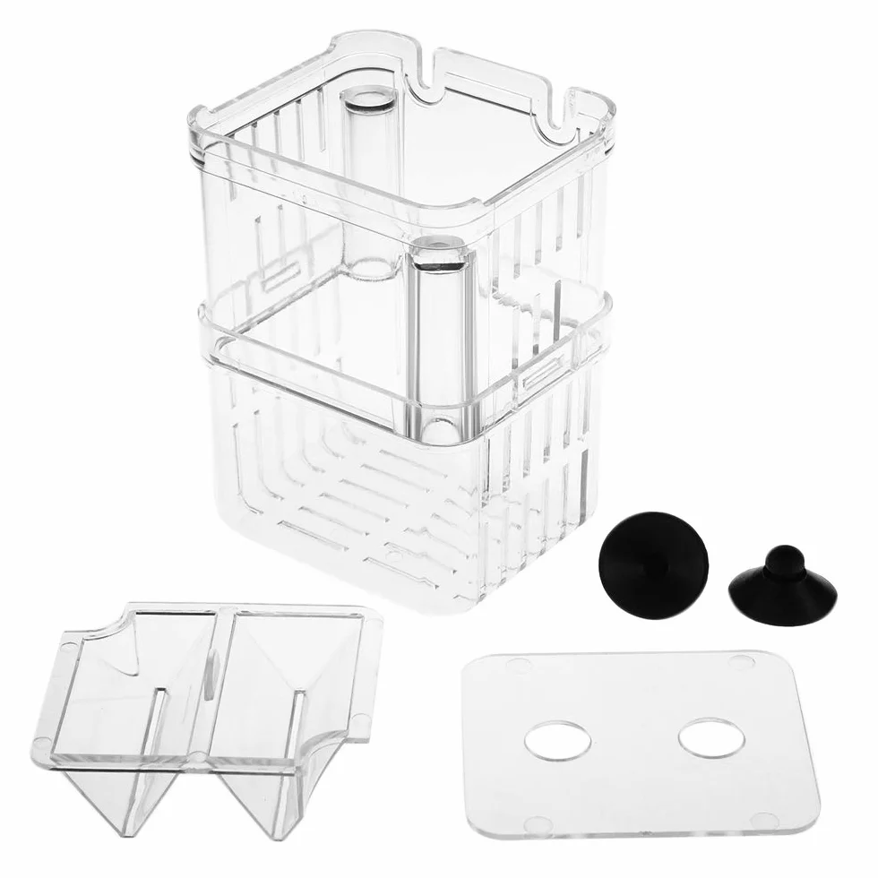 SENZEAL Boîte d'élevage de poisson flottante avec pipettes pour aquarium