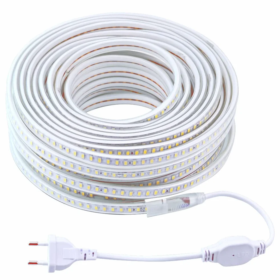 Bande LED 220V Sans Transformateur 20M SMD 5730 120led/m IP67 6000K Blanc Froid