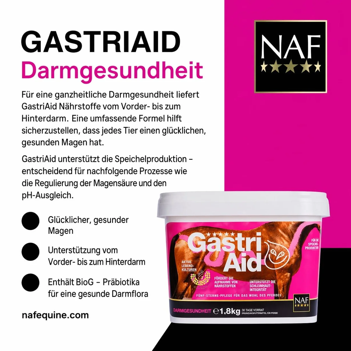 NAF Five Star GastriAid Complément alimentaire avancé pour la santé intestinale chevaux