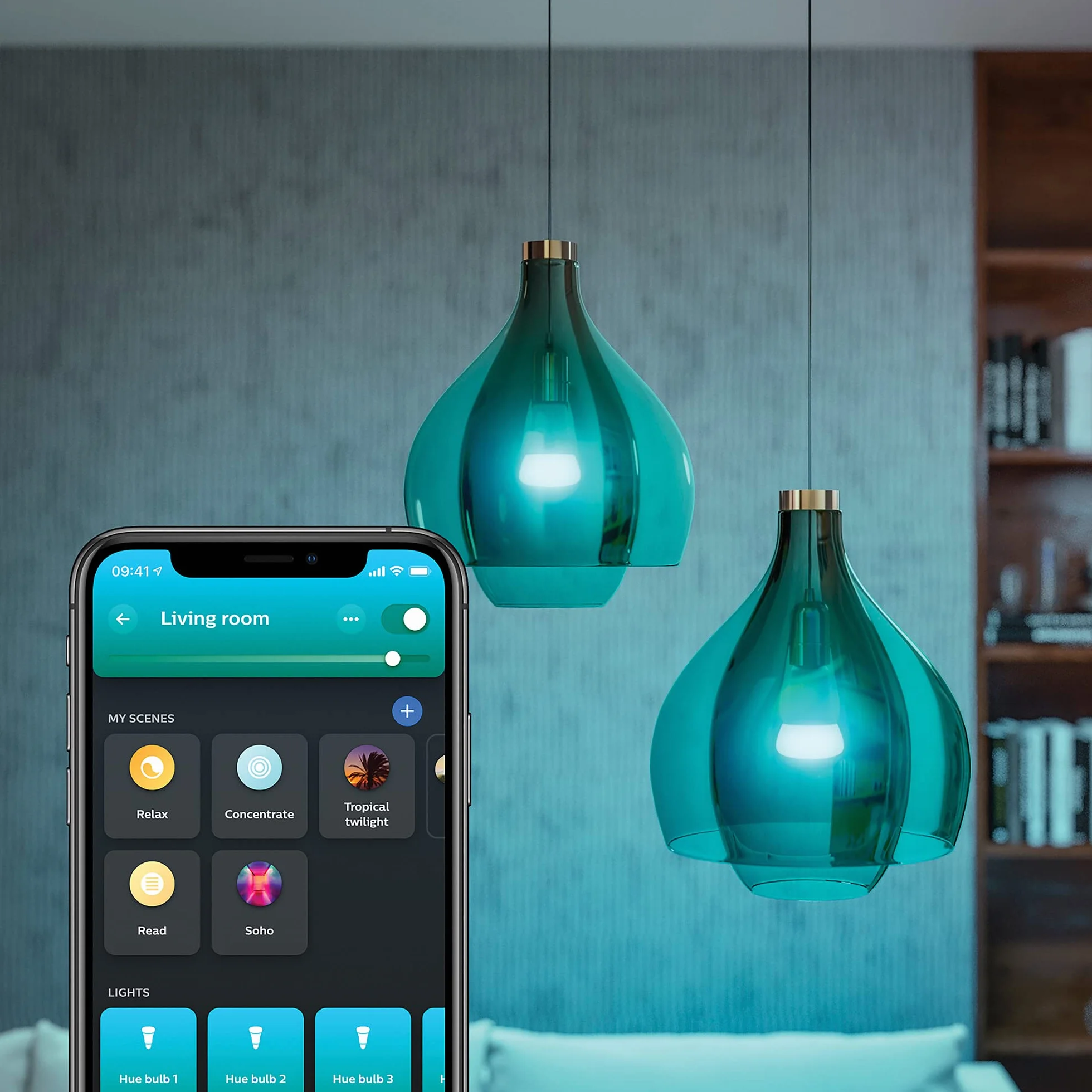 Philips Hue Startkit 2xE27 Bridge Dimmer Blanc Color Ambiance