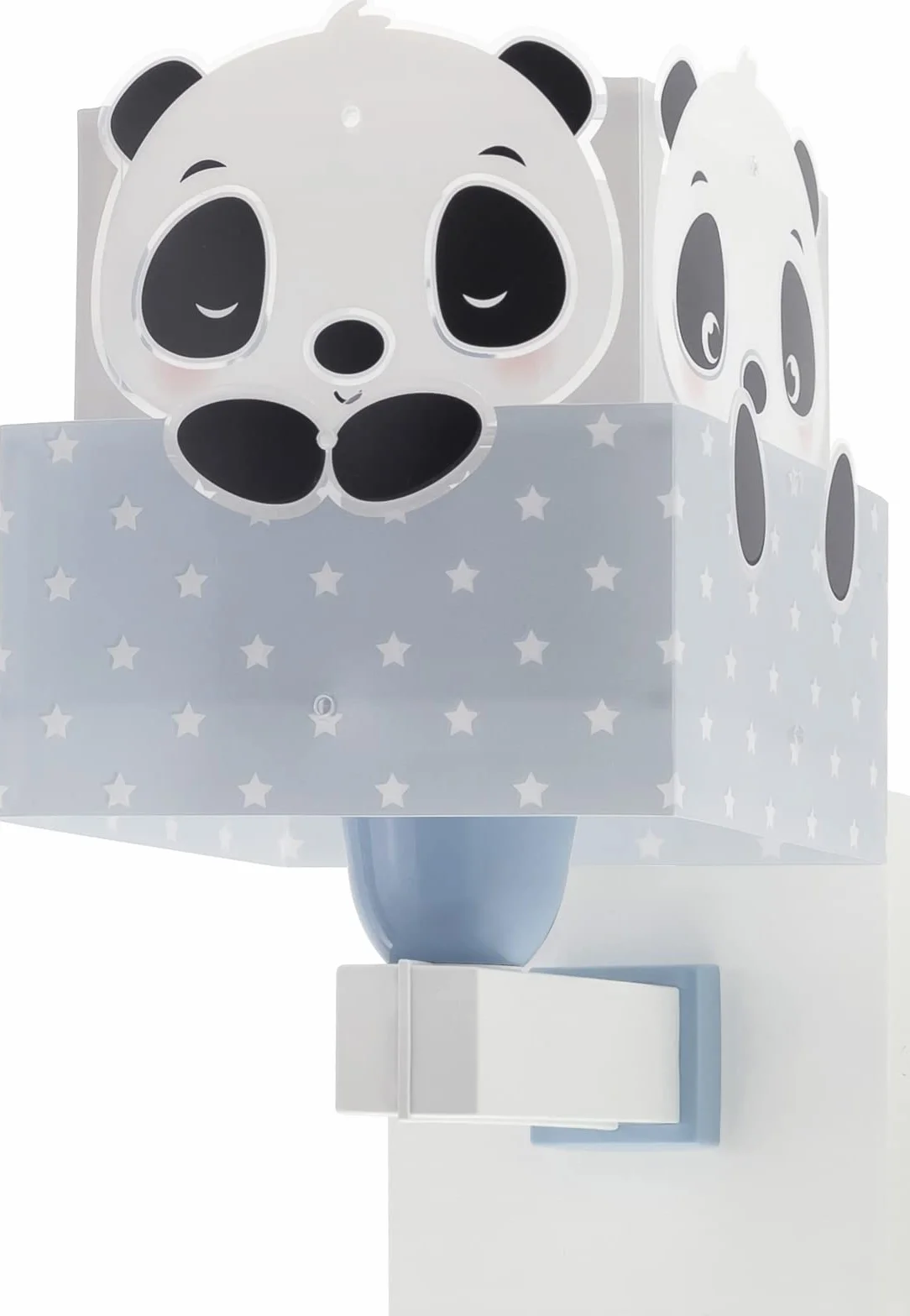 Dalber Lampe Applique Murale Enfant Ours Panda Animaux Bleu E27