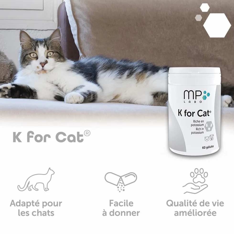 MP Labo K for Cat 60 Gélules Riche en Potassium pour Chien et Chat