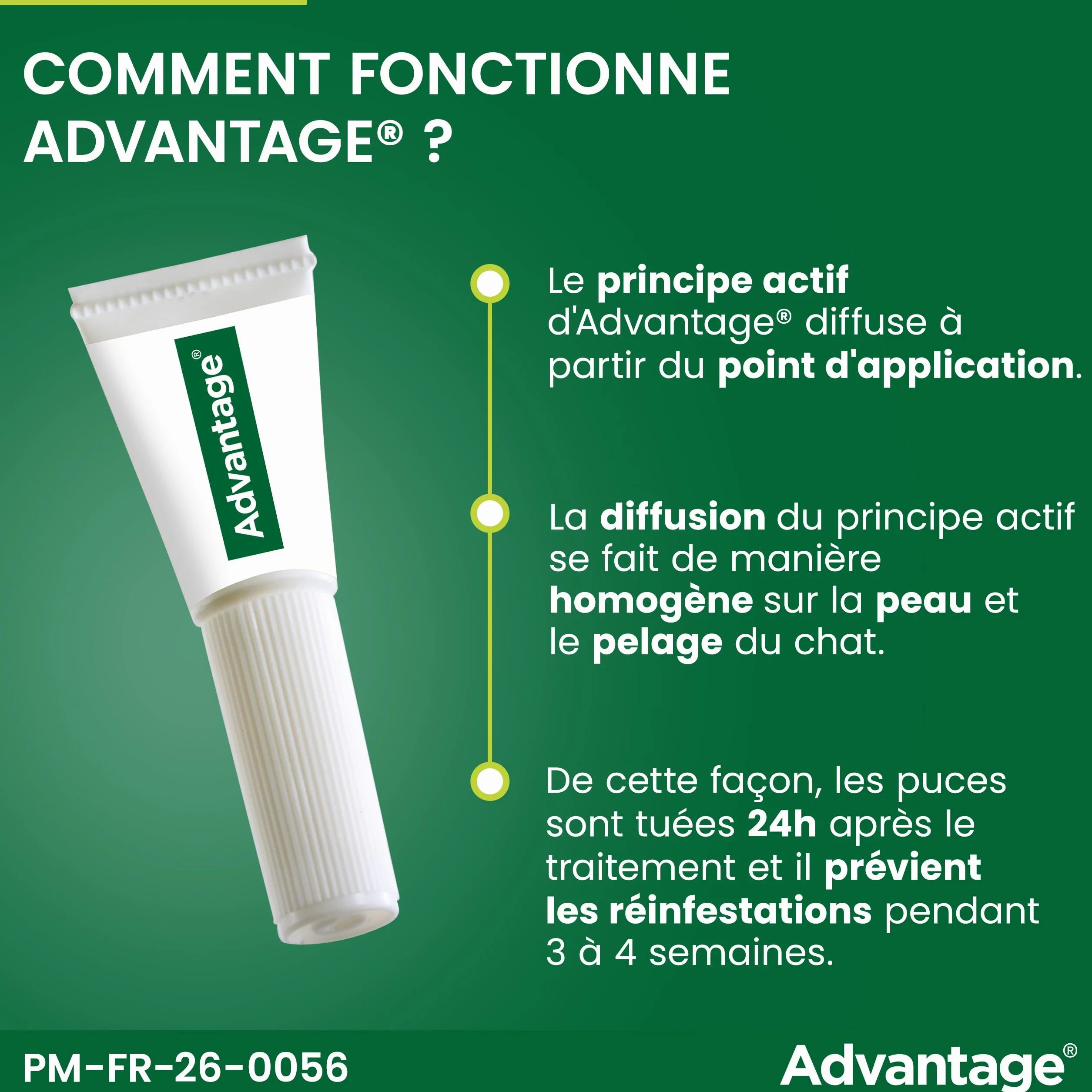 Advantage Chat & Lapin 4 kg – Pipettes anti puces chat prévention infestations – Traitement anti puces lapin protection continue 3-4 semaines – 4 x 0,8 ml