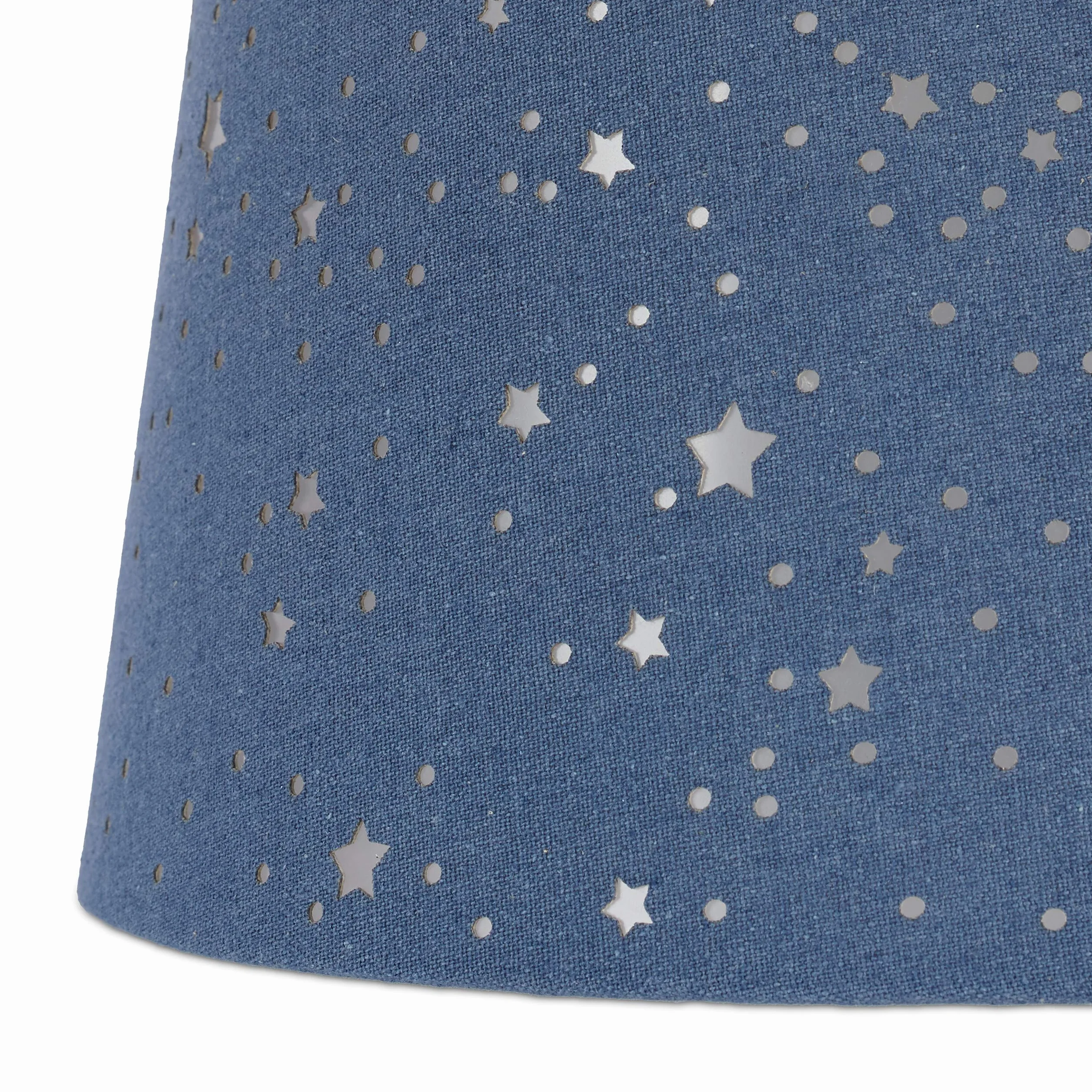 Relaxdays Lampe pour chambre motif ciel étoilé, enfants, abat-jour rond, bleu, 122 x 27 x 27 cm
