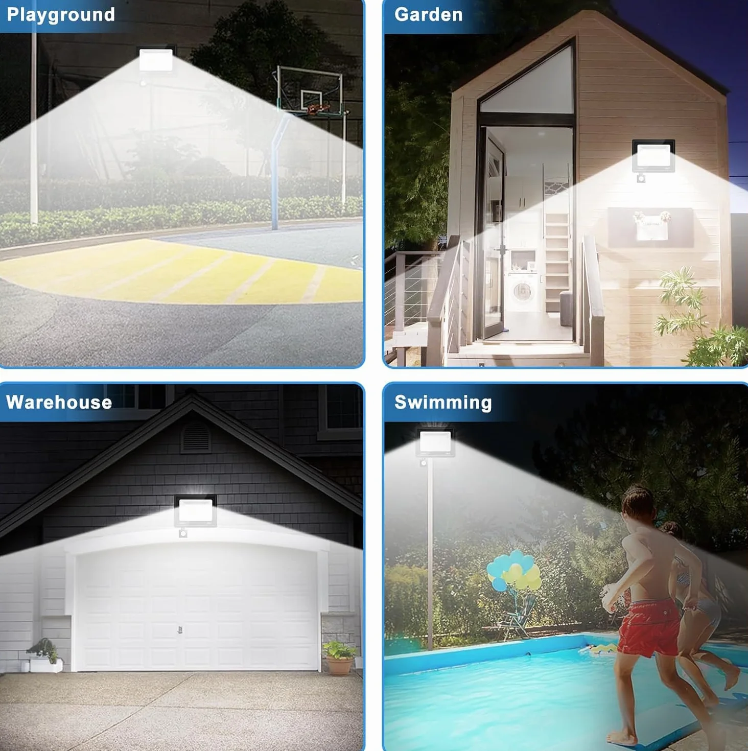 Projecteur LED Exterieur Detecteur de Mouvement 100W 10000LM 7000K IP67 Etanche Eclairage Exterieur