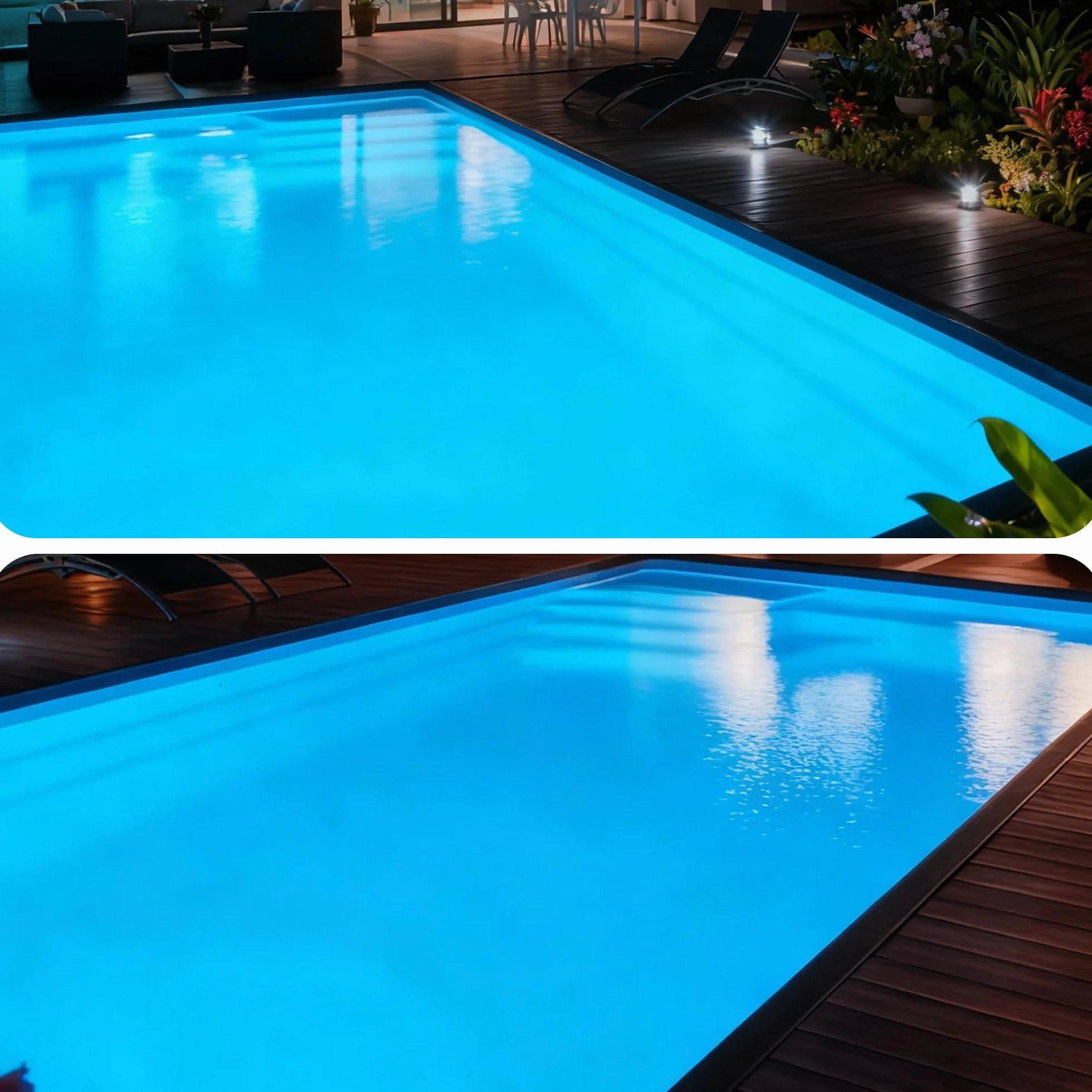 LyLmLe Projecteur Piscine LED 35W 3500lm 6000K IP68 12V AC/DC Montage en Surface