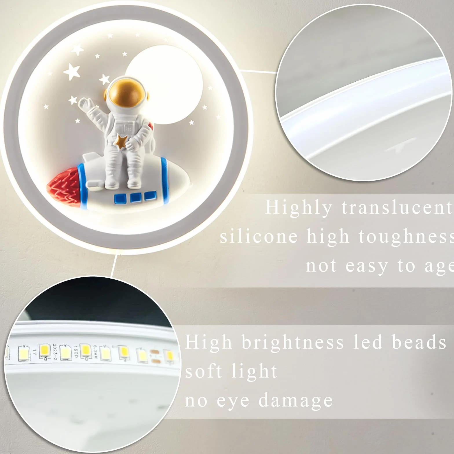 LED Applique Murale 24W Moderne Astronaute 220V 3 Température de Couleur 3000K 4000K 6000K