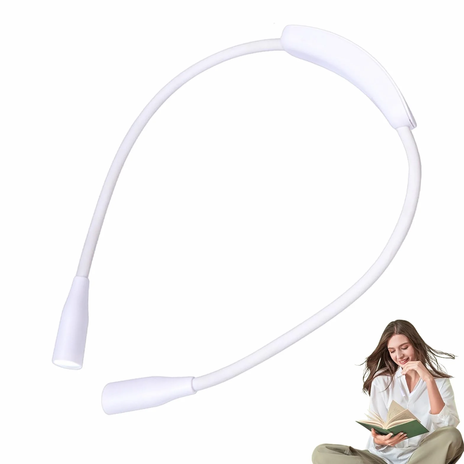 Lampes de lecture pour le cou LED rechargeable USB protection des yeux bras pliables