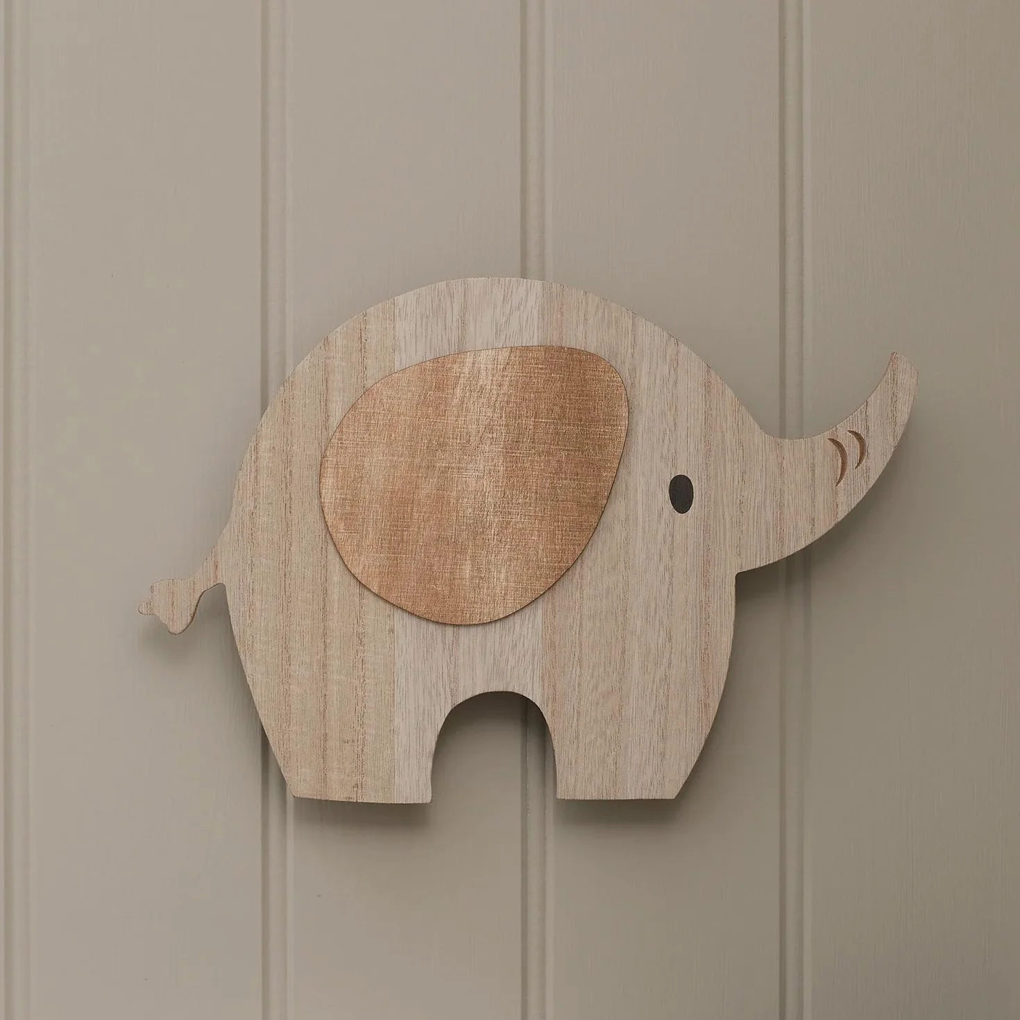Lights4fun Ensemble lampes murales lune éléphant LED blanc chaud piles télécommande minuterie veilleuse