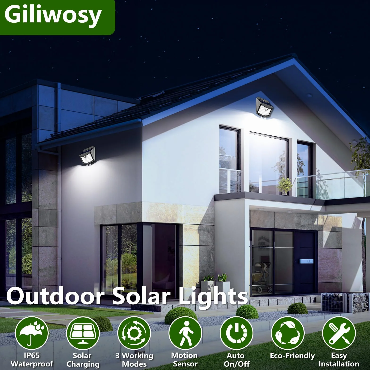Lampe Solaire Exterieur Lot de 6, IP65 Étanche 3 Modes, Éclairage Extérieur pour Jardin Garage Patio