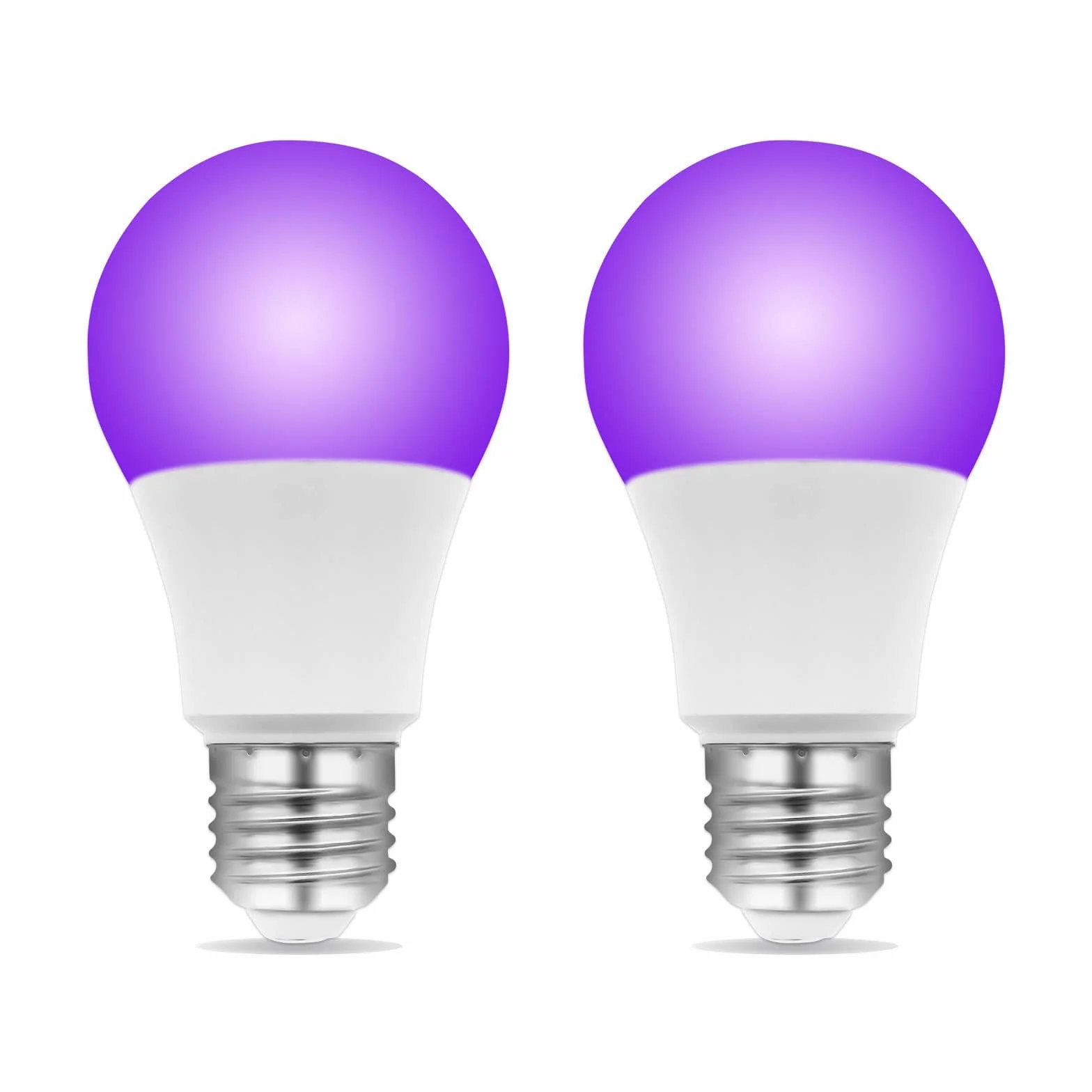 Ampoule Lumière Noire E27 LED 9W UVA 385-400nm AC 85-265V pour Fête Fluorescente Halloween, Lot de 2