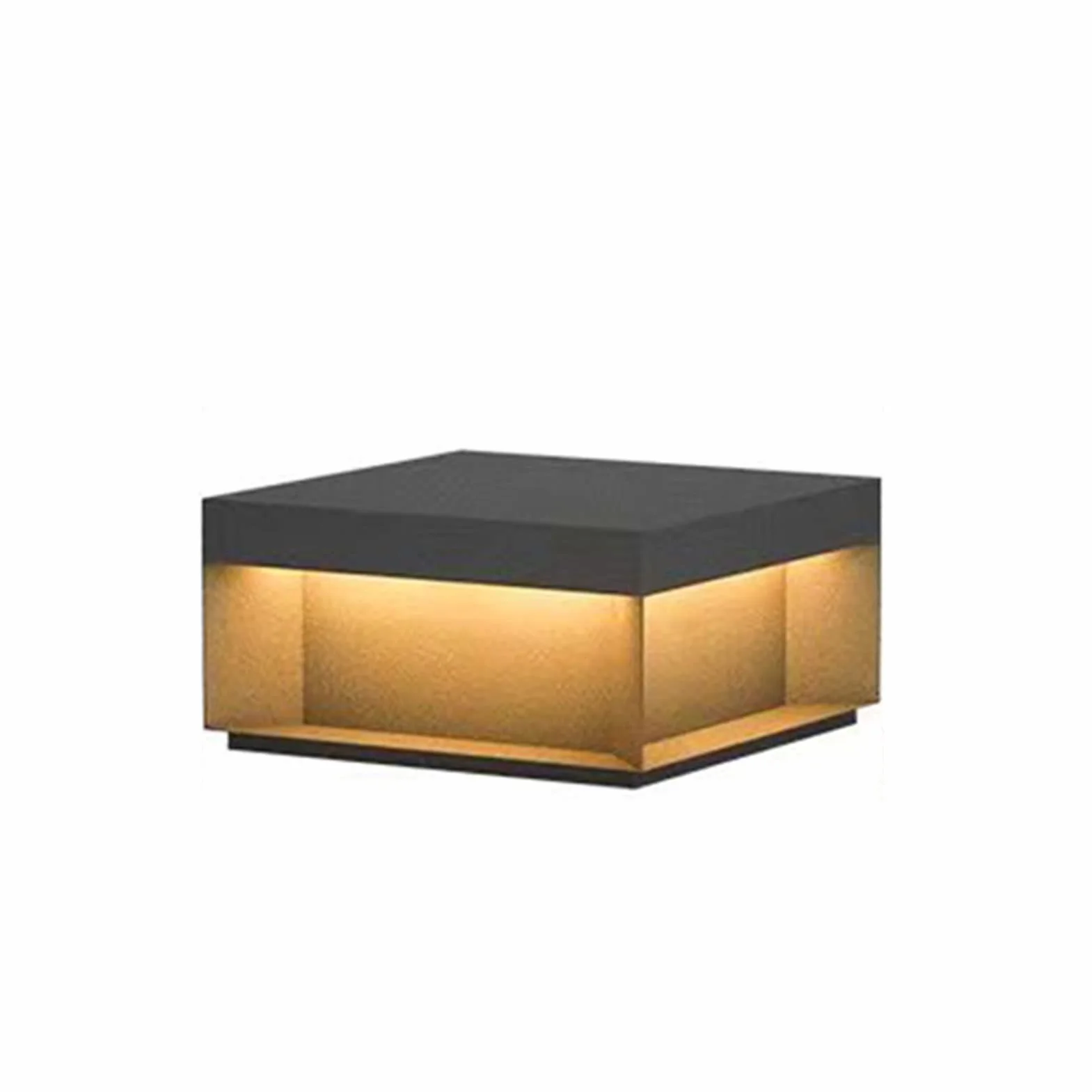 Lampadaire extérieur carré étanche en acier inoxydable LED 30 cm