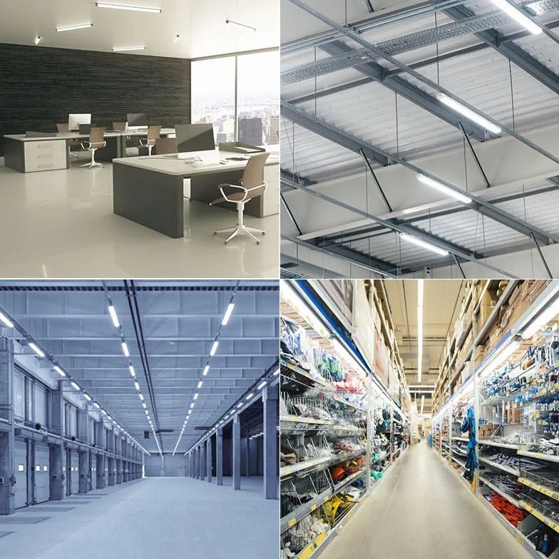 SILAMP Réglette LED 150cm 48W Blanc Chaud 2300K-3500K