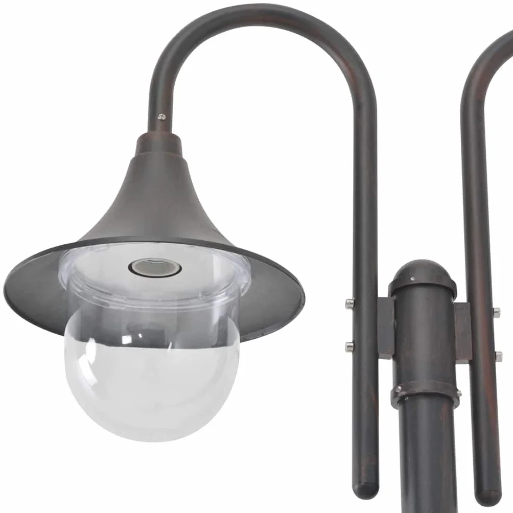 Lampadaire de Jardin E27 220 cm Aluminium Bronze Terrasse