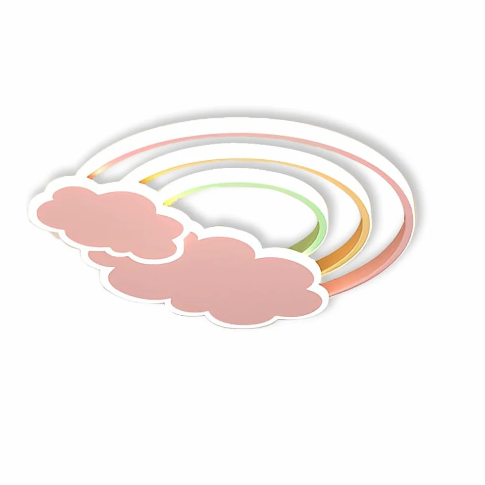 KZT Plafonnier LED Enfant Dimmable Télécommande Nuages Arc-en-Ciel 3000K-6000K