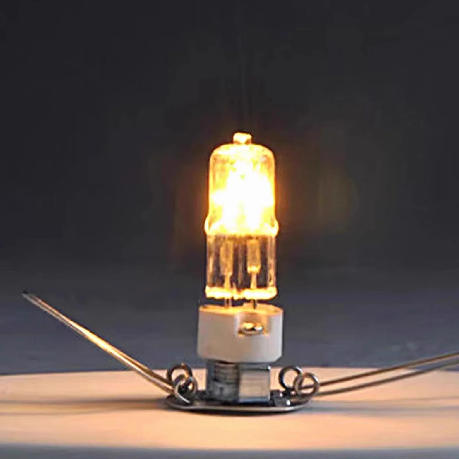 Ampoules halogènes G5.3 220V 100W blanc chaud 2700K dimmable paquet de 12