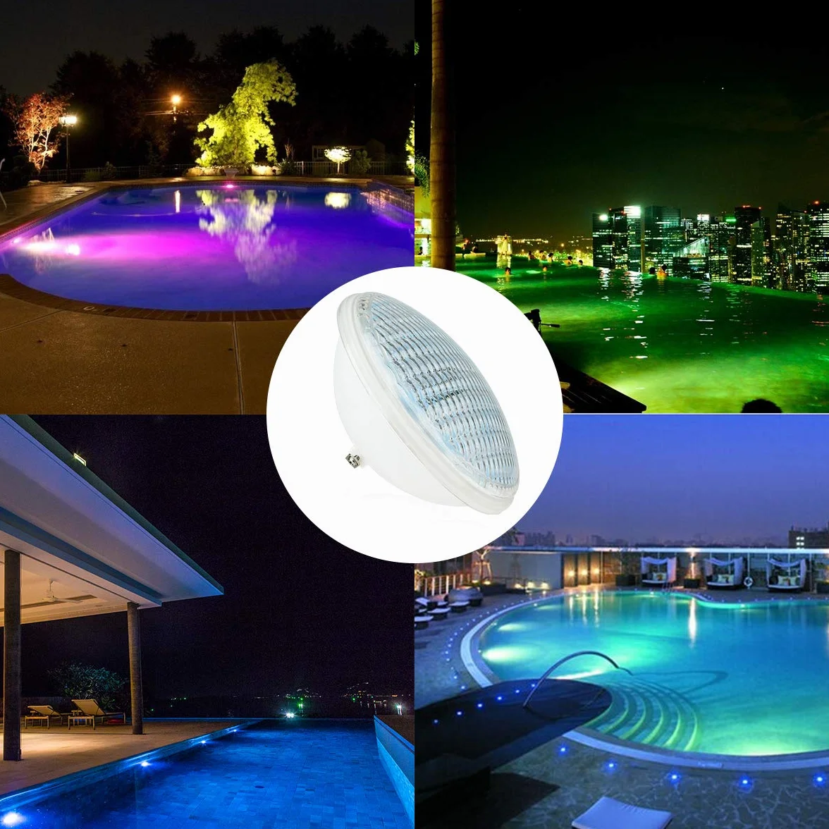 Lampe Piscine PAR56 LED RVB 20W 12V AC/DC avec Télécommande, 12 Modes, Minuterie 2/4/6H