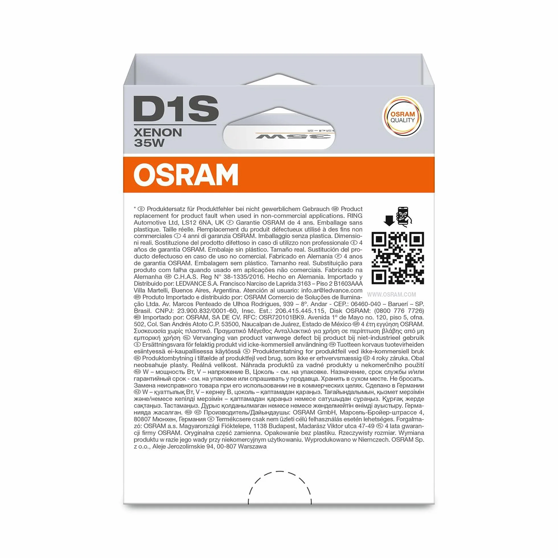 Osram XENARC ORIGINAL D1S Xenon Headlight Lamp 66140-1HB